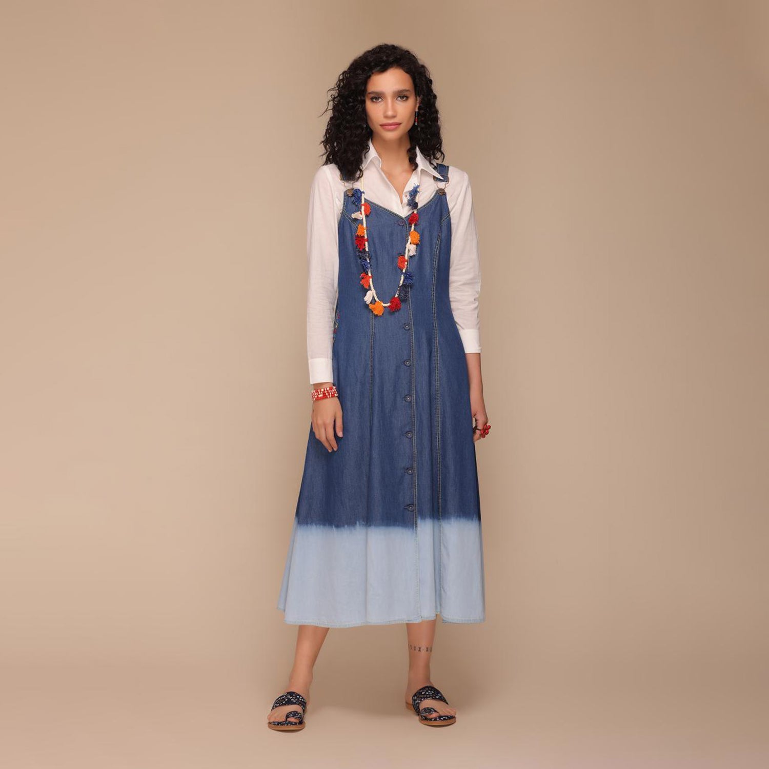 Regina Peasant Ombre Dress