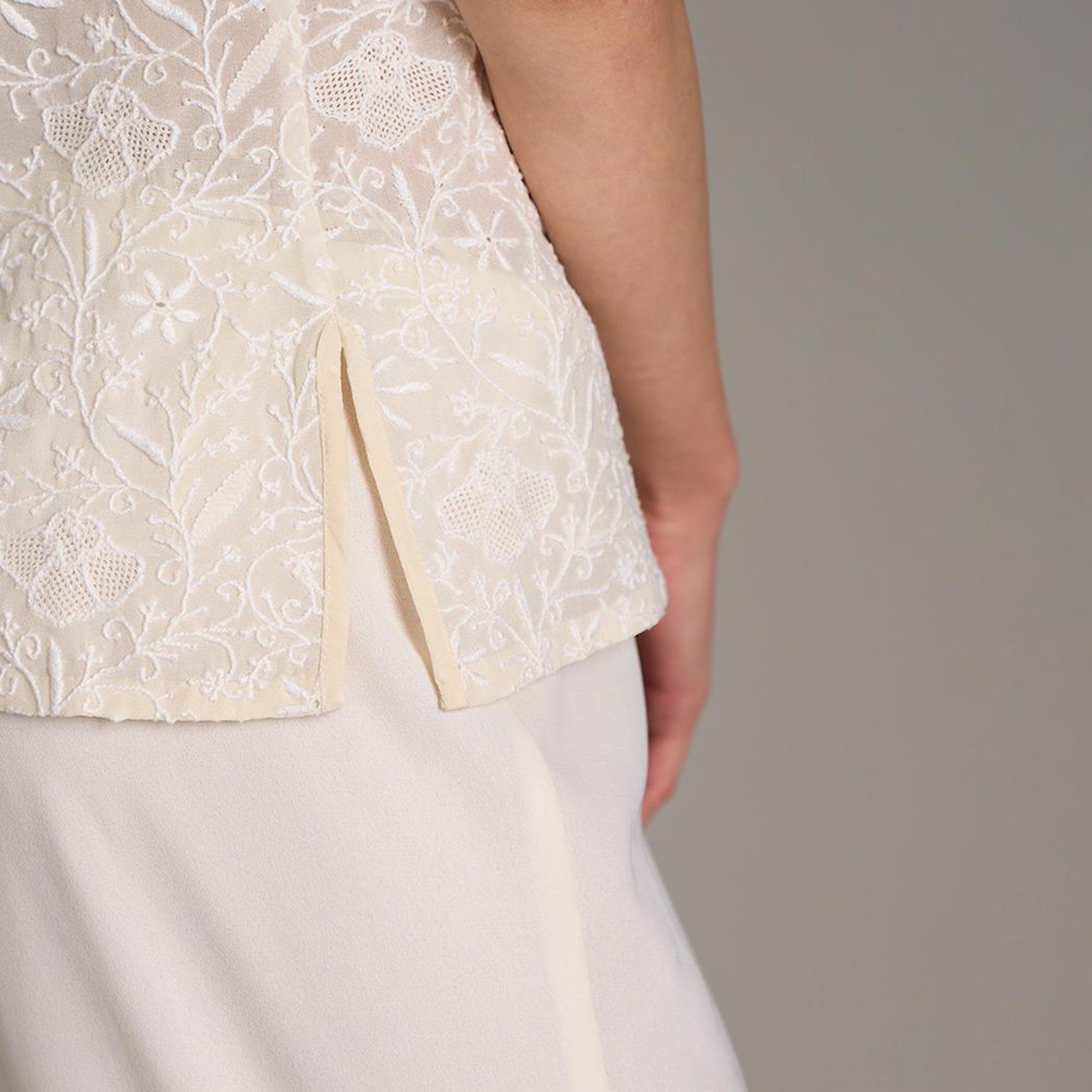 Lekha Chikankari Vest