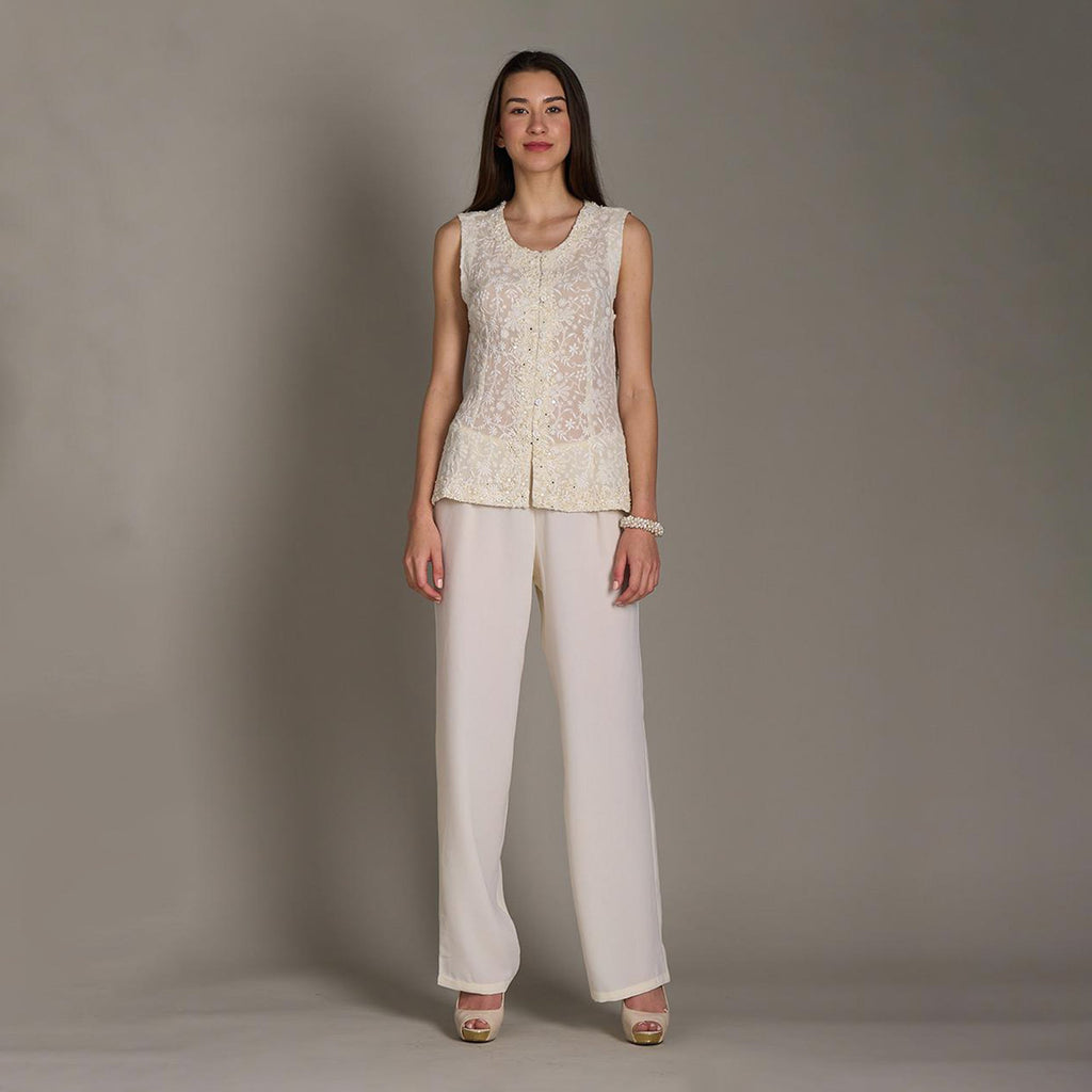 Heral Chikankari Vest