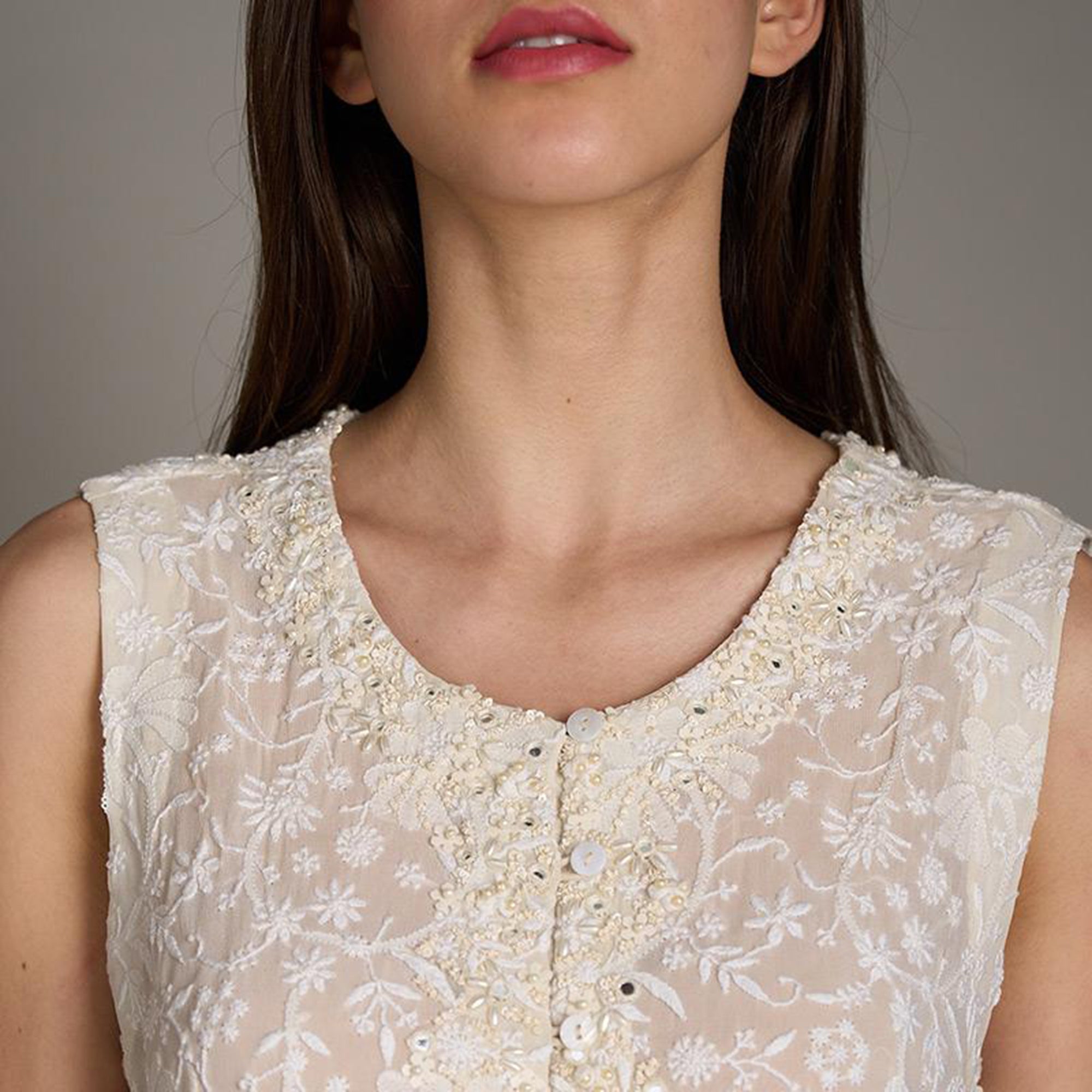 Heral Chikankari Vest
