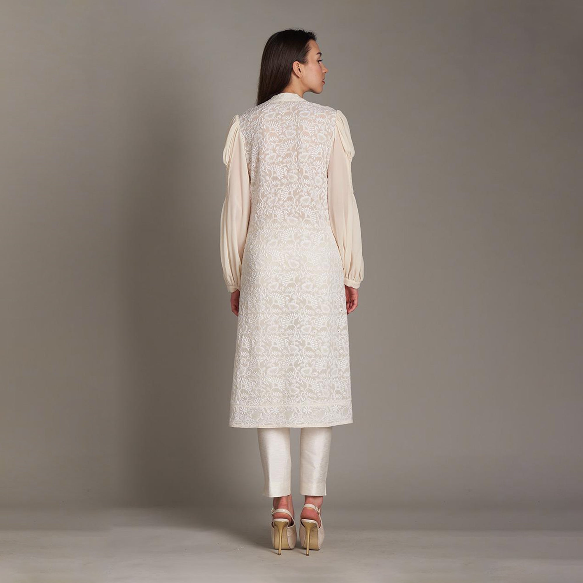 Brinda Chikankari Tunic