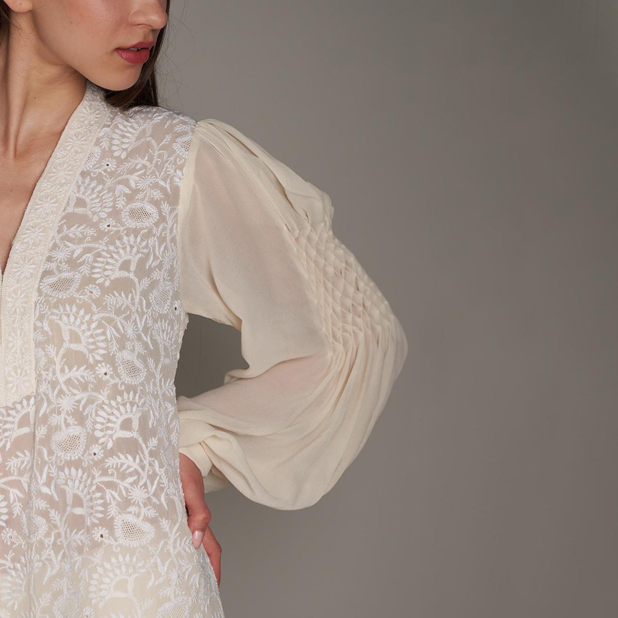 Brinda Chikankari Tunic