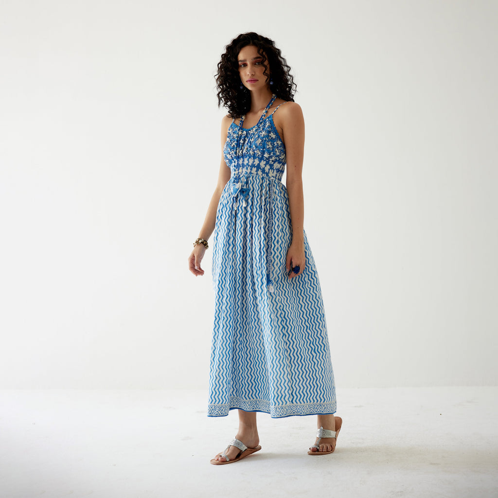 Riya Empire Halter Dress