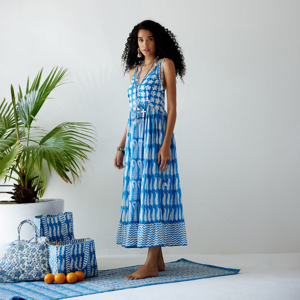 Anna Tie-Up Smock Dress