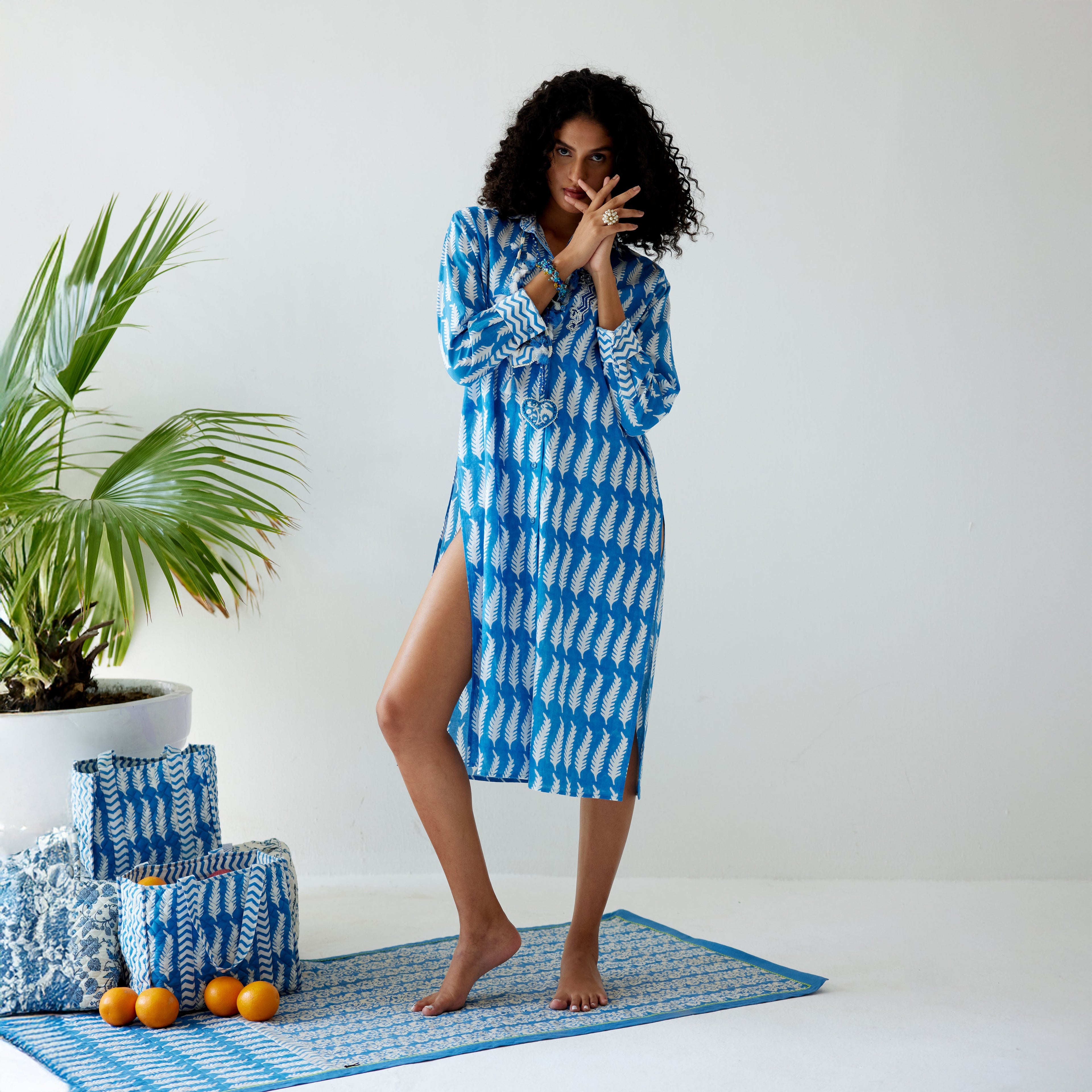 Enya Button Down Shirt Dress