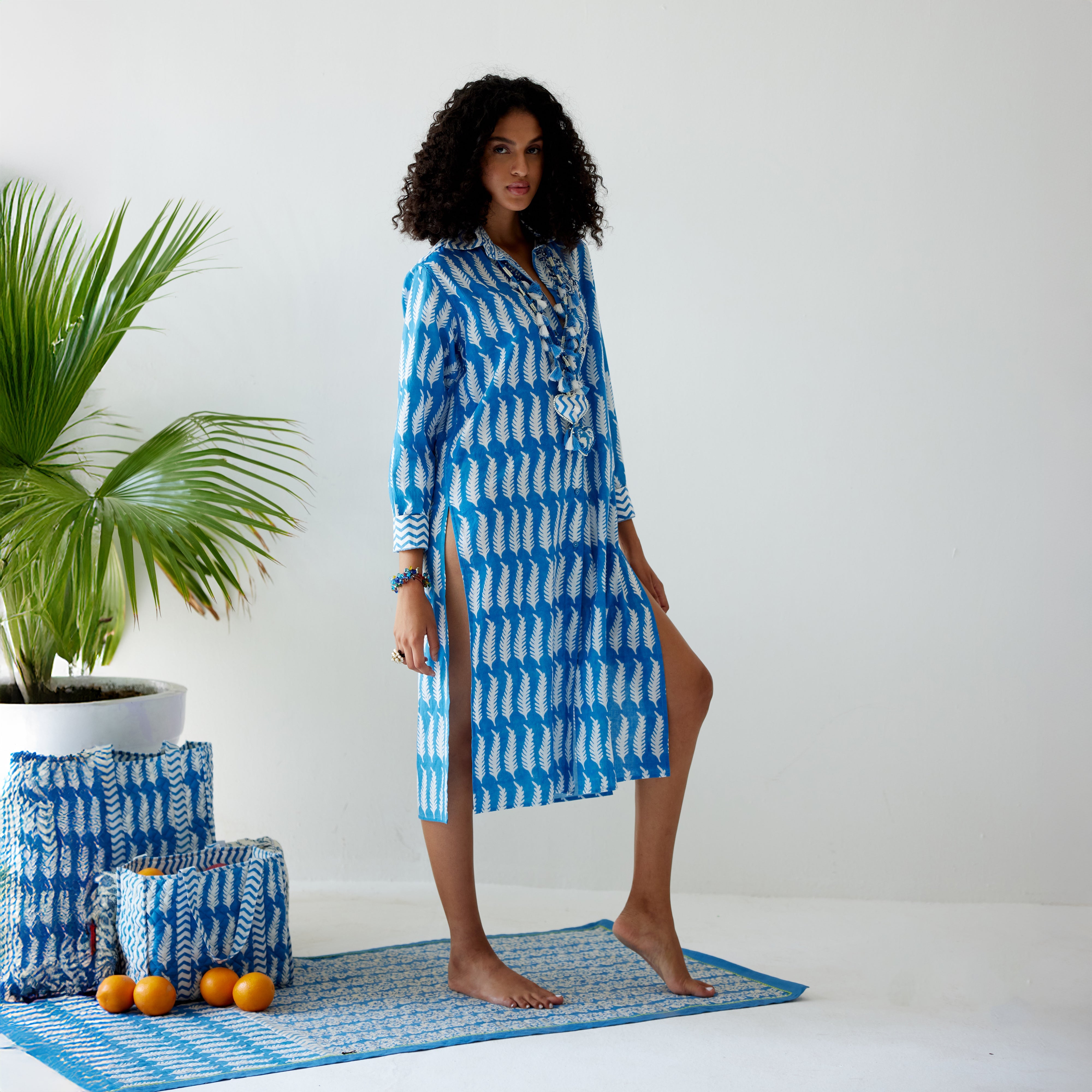 Enya Button Down Shirt Dress