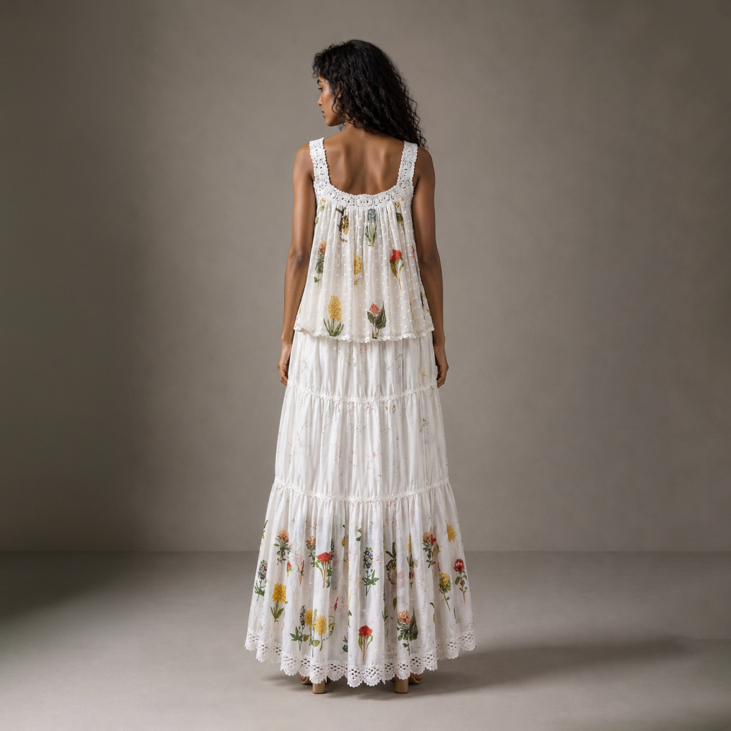Noemi Tiered Long Skirt