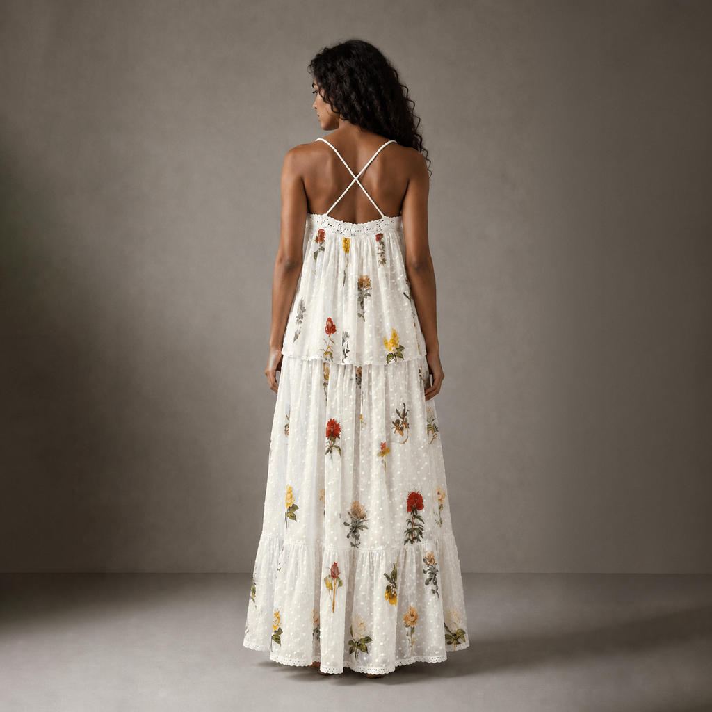 Eugenia Tiered Embroidered Skirt