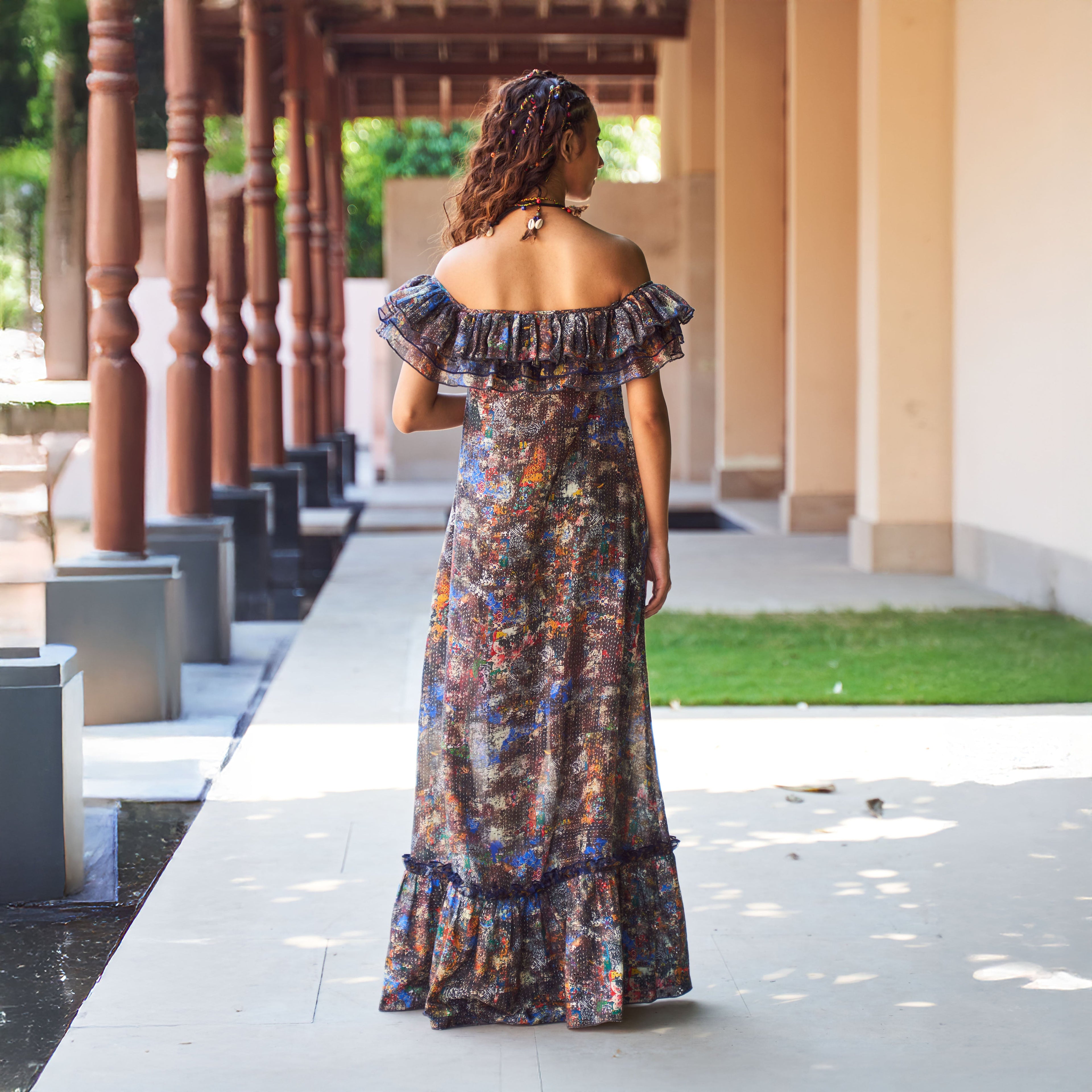 Binita Off-Shoulder Ruffle Dress