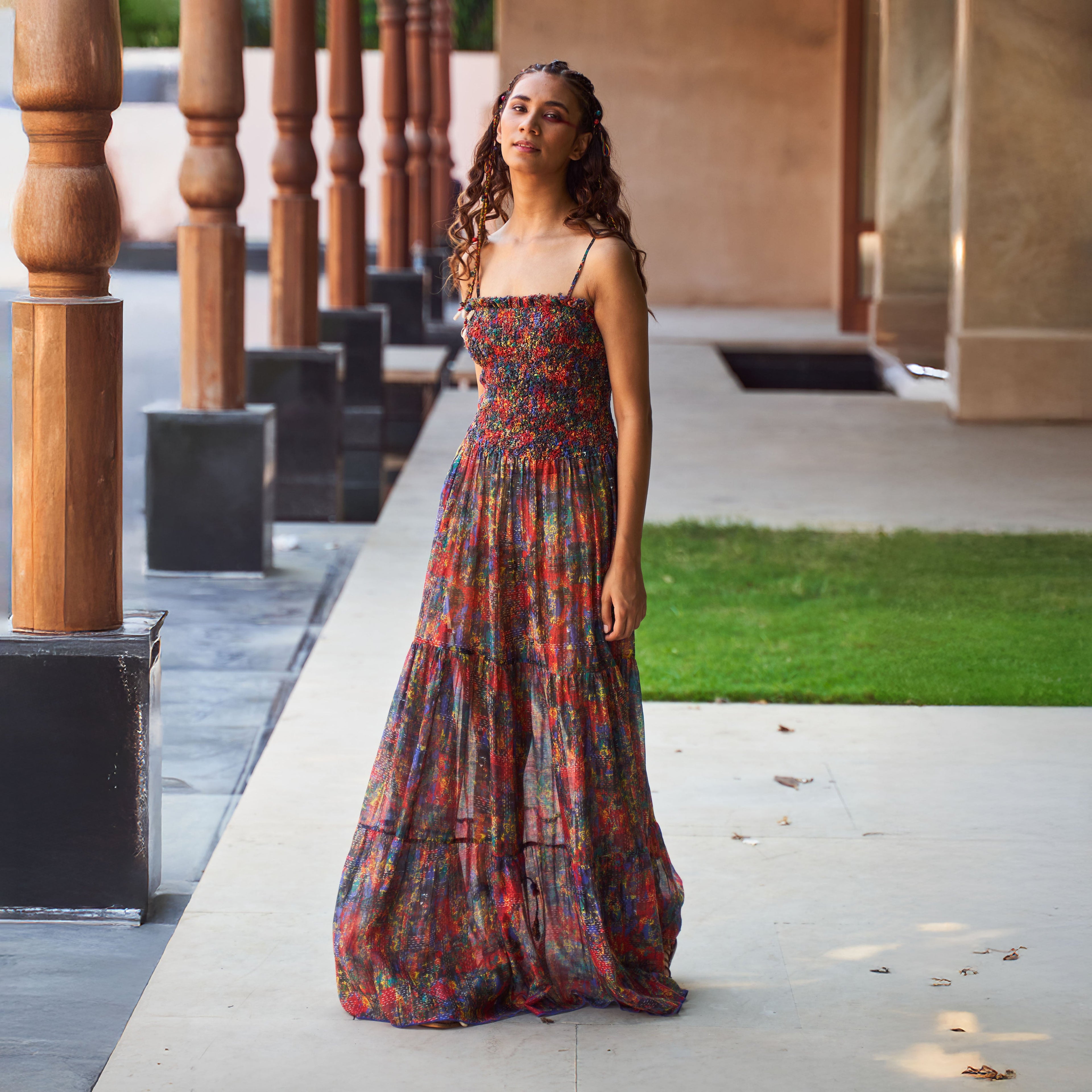 Myra Tiered Slip Dress