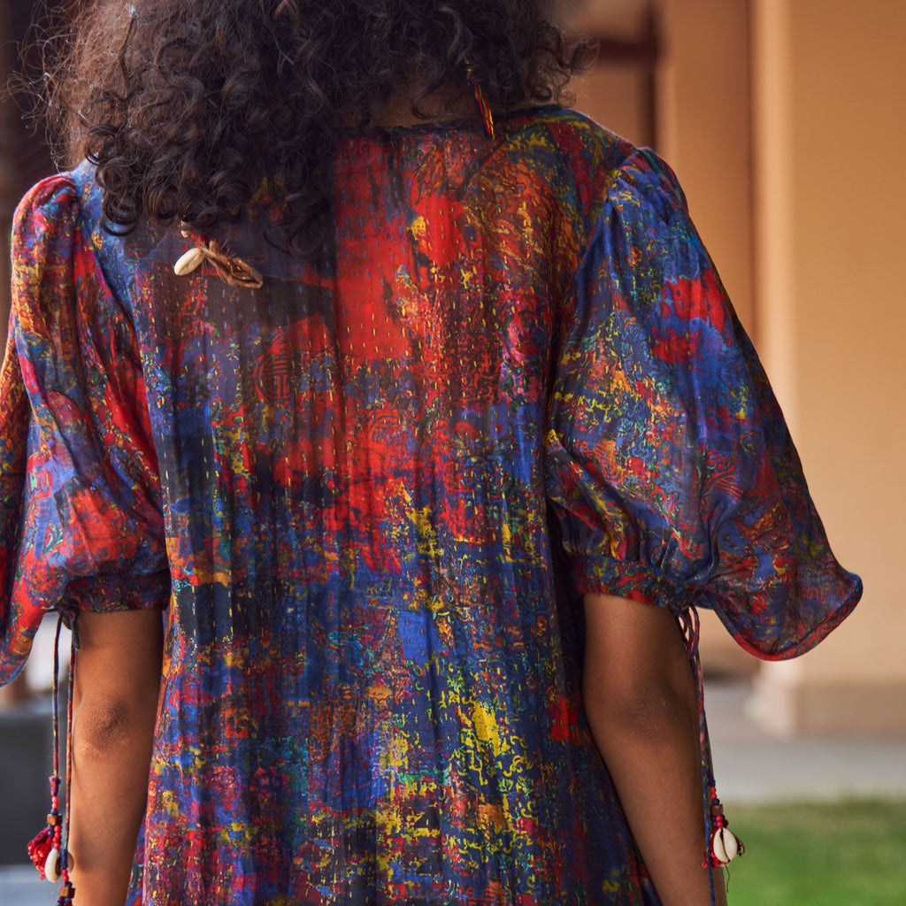 Peasant Tiered Maxi Dress