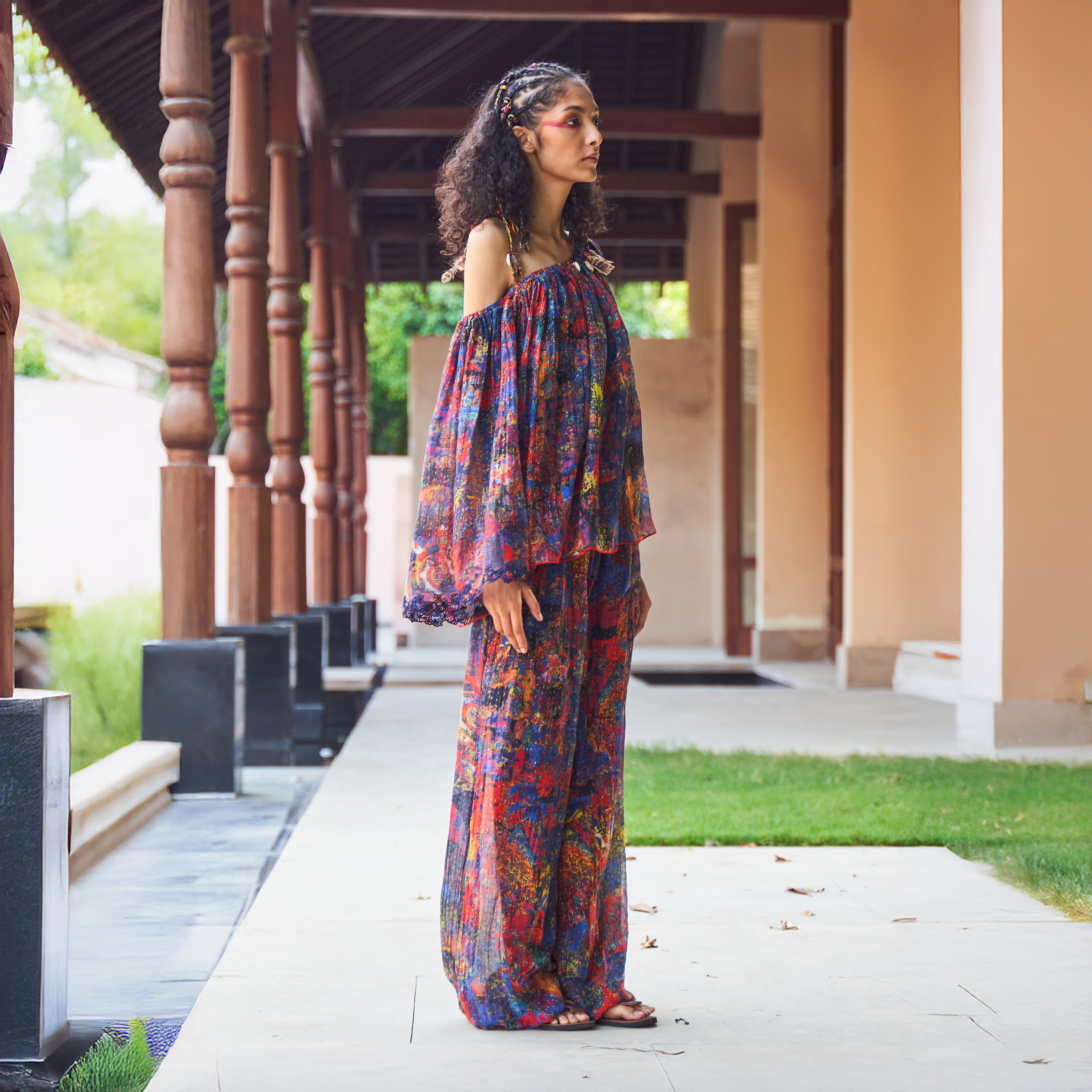 Off Shoulder Peasant Blouse