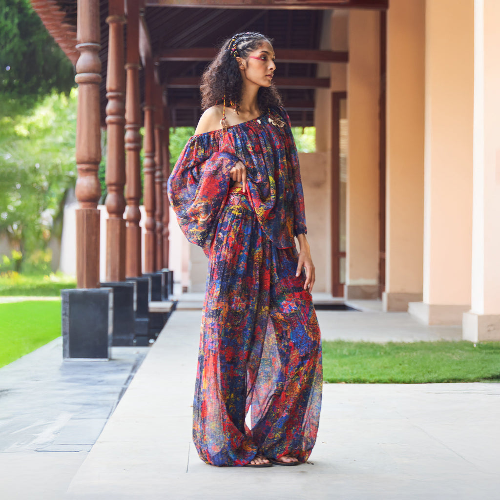 Off Shoulder Peasant Blouse