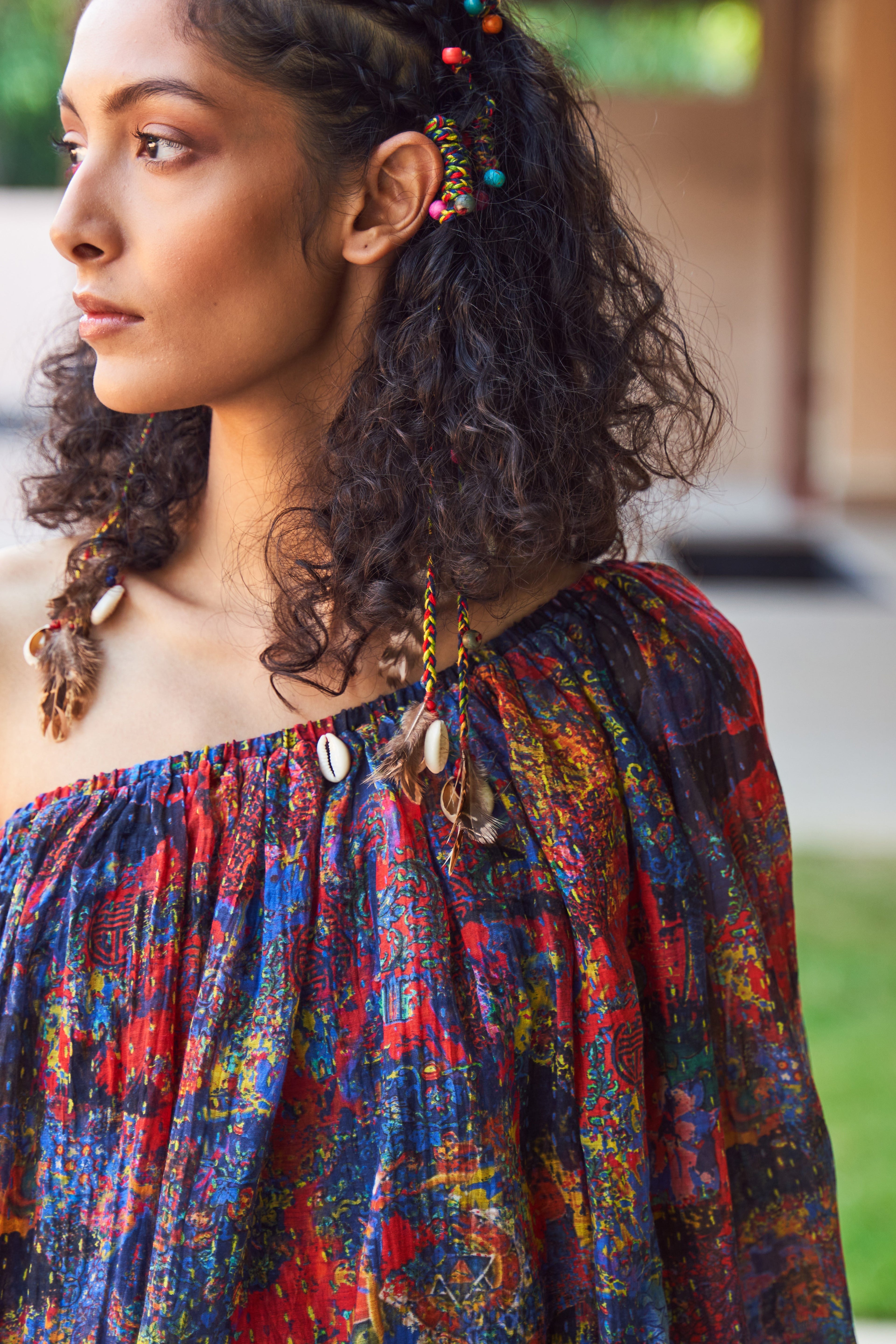 Off Shoulder Peasant Blouse