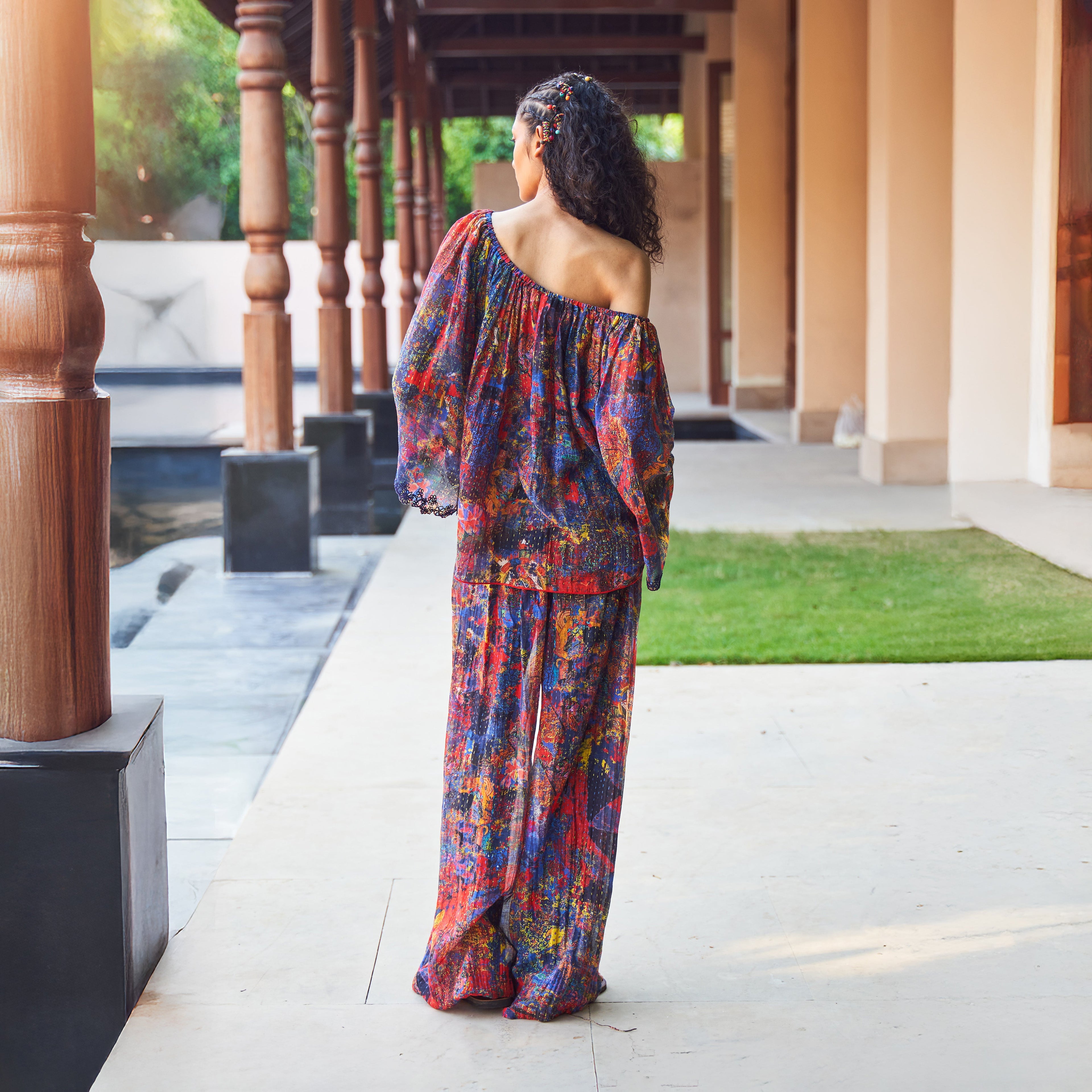 Off Shoulder Peasant Blouse