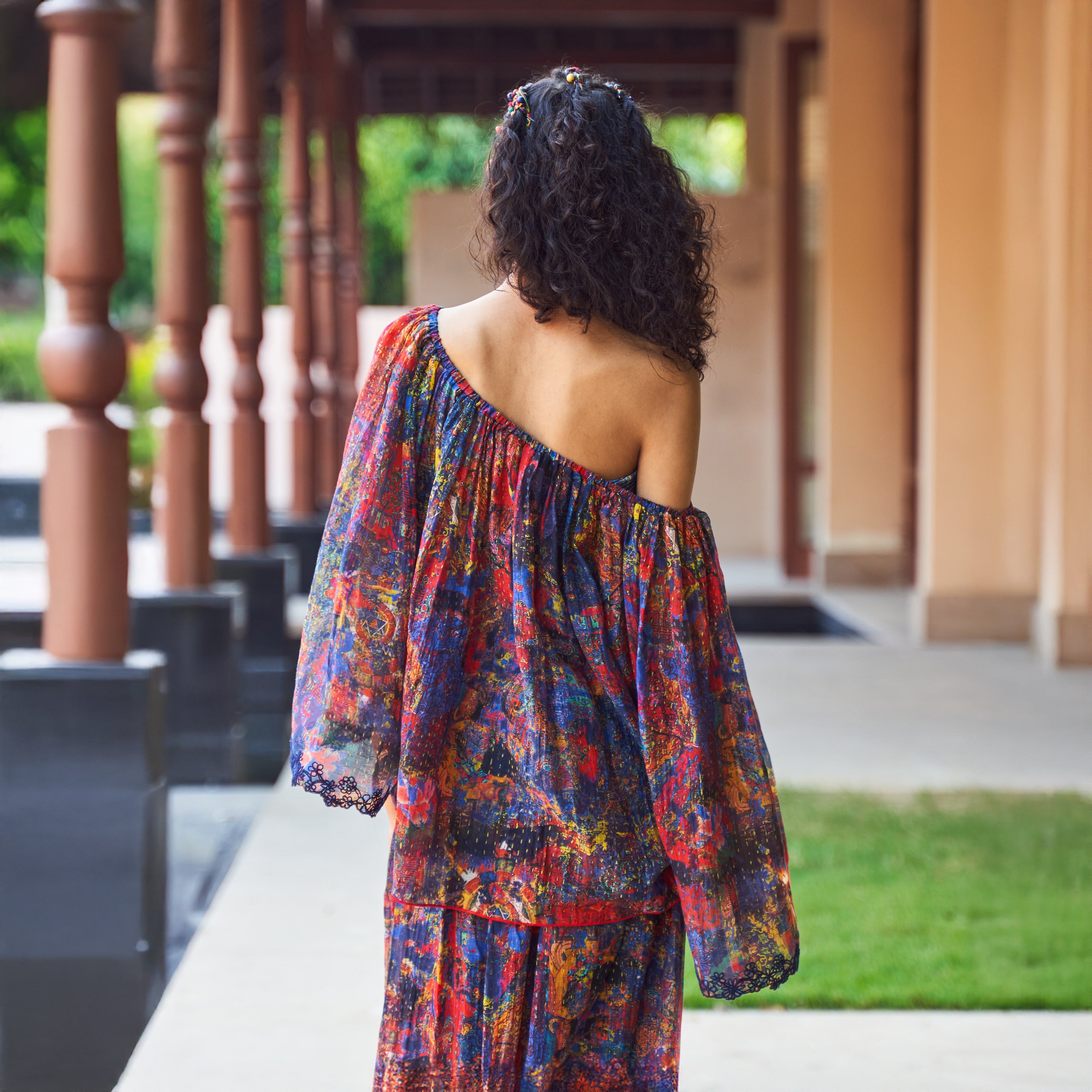 Off Shoulder Peasant Blouse