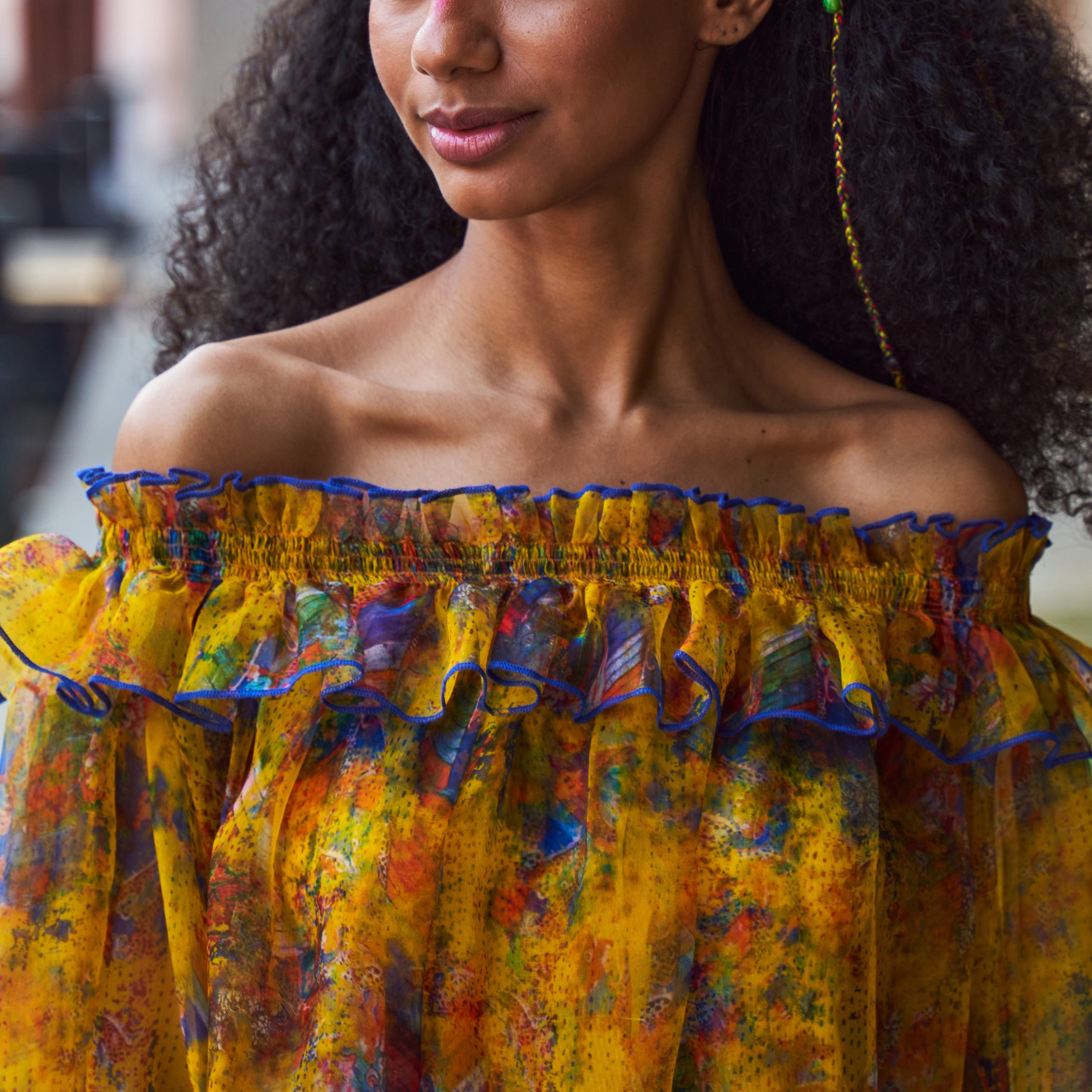 Nitya Off-Shoulder Tie Up Dress