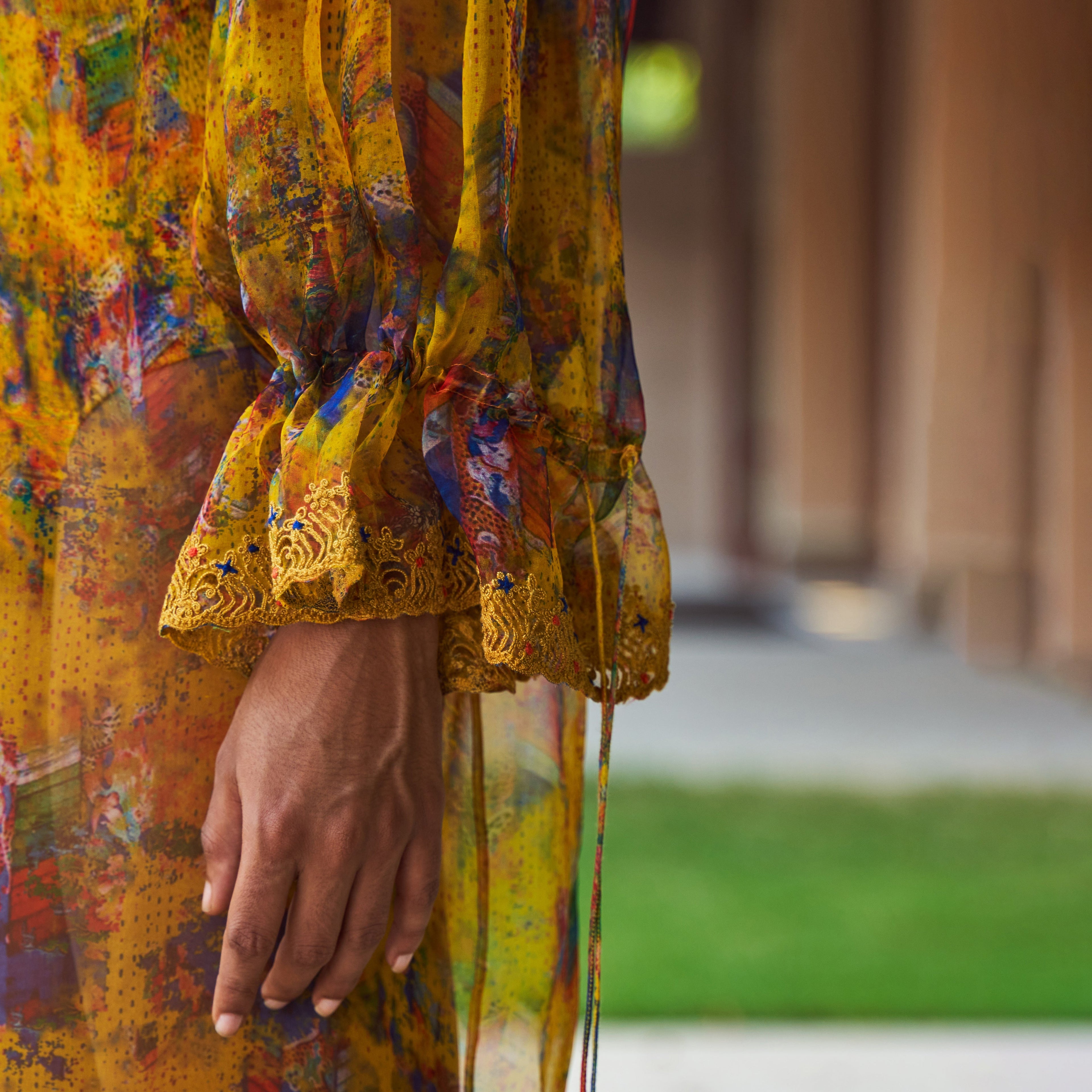 Nitya Off-Shoulder Tie Up Dress