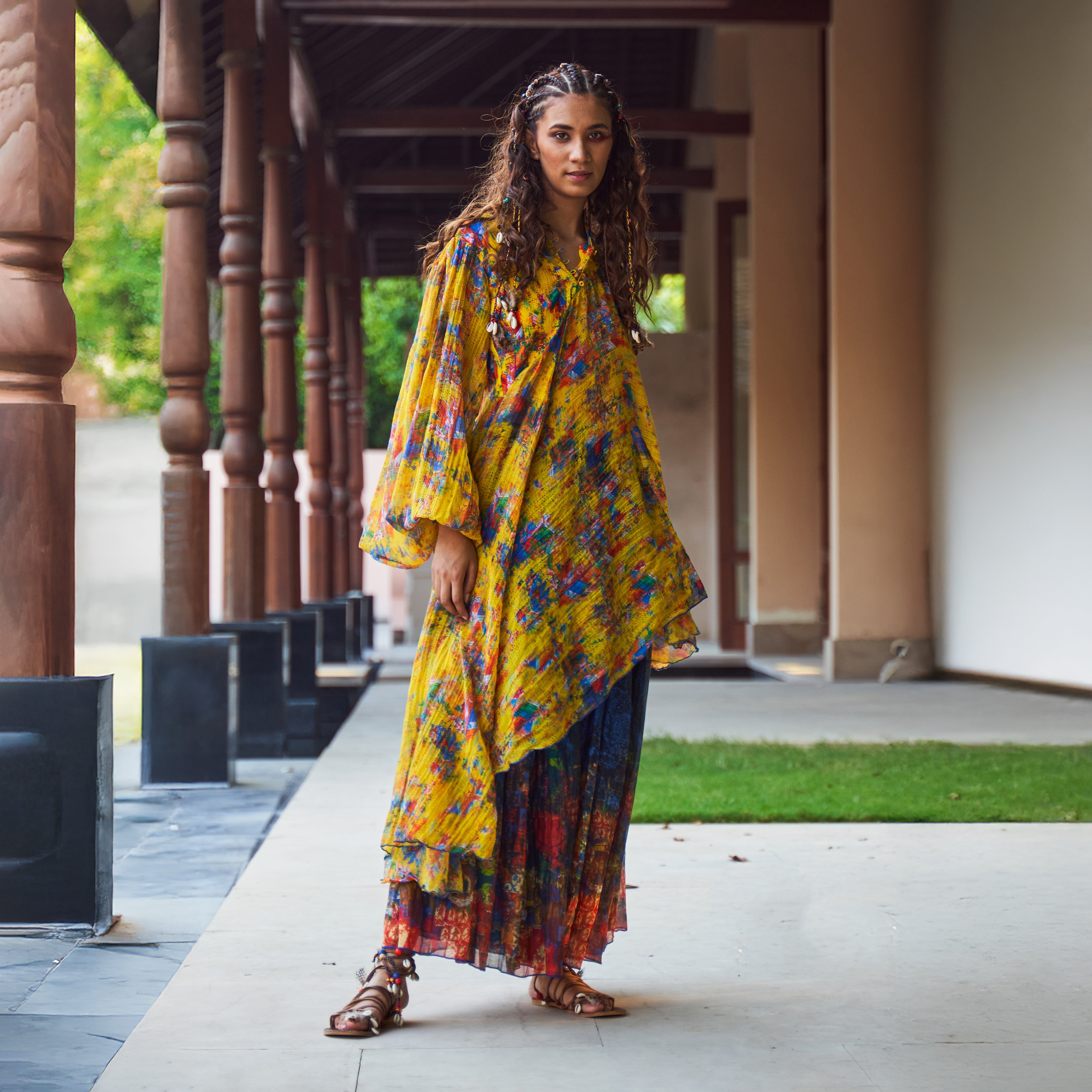 Ela Draped Asymmetric Tunic