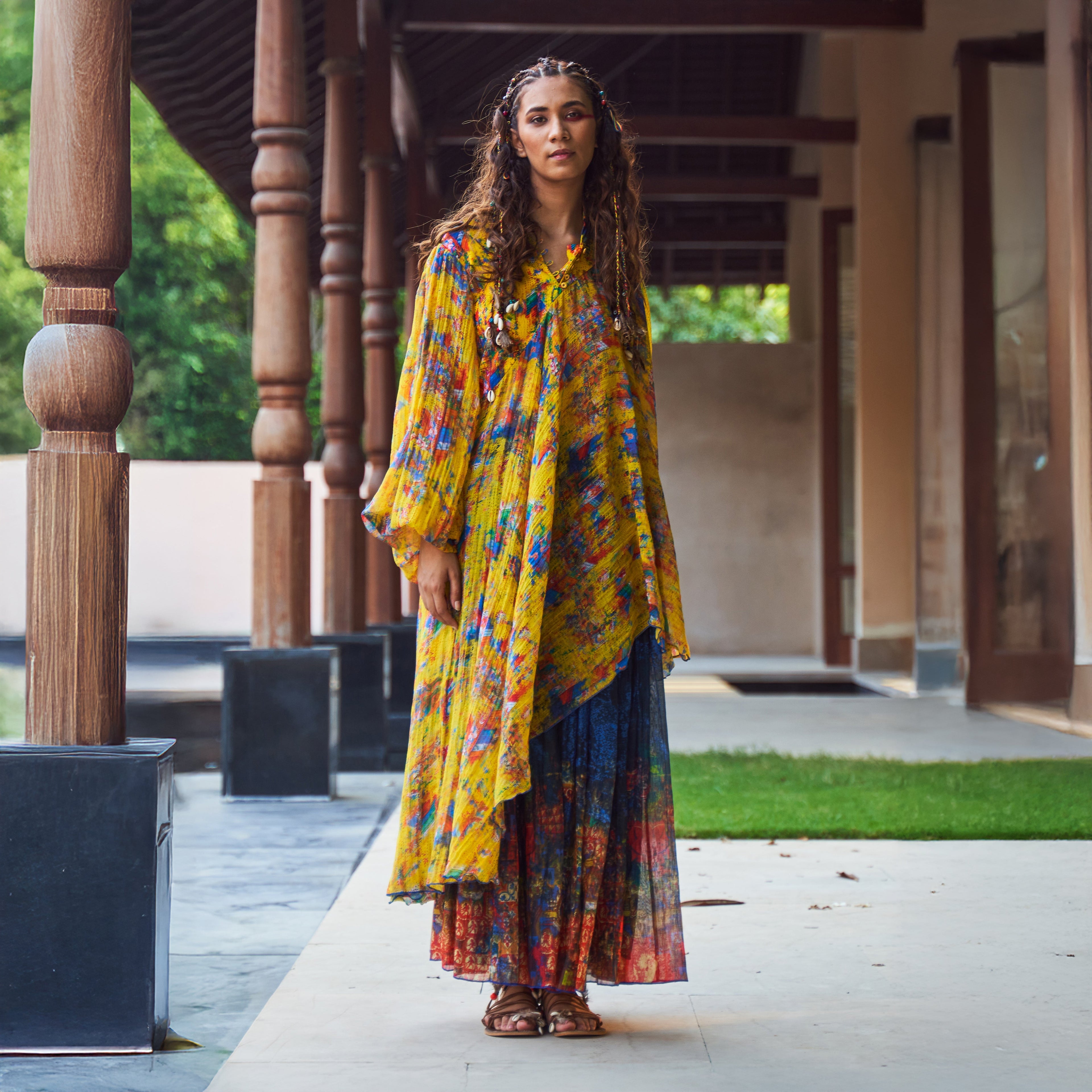 Ela Draped Asymmetric Tunic