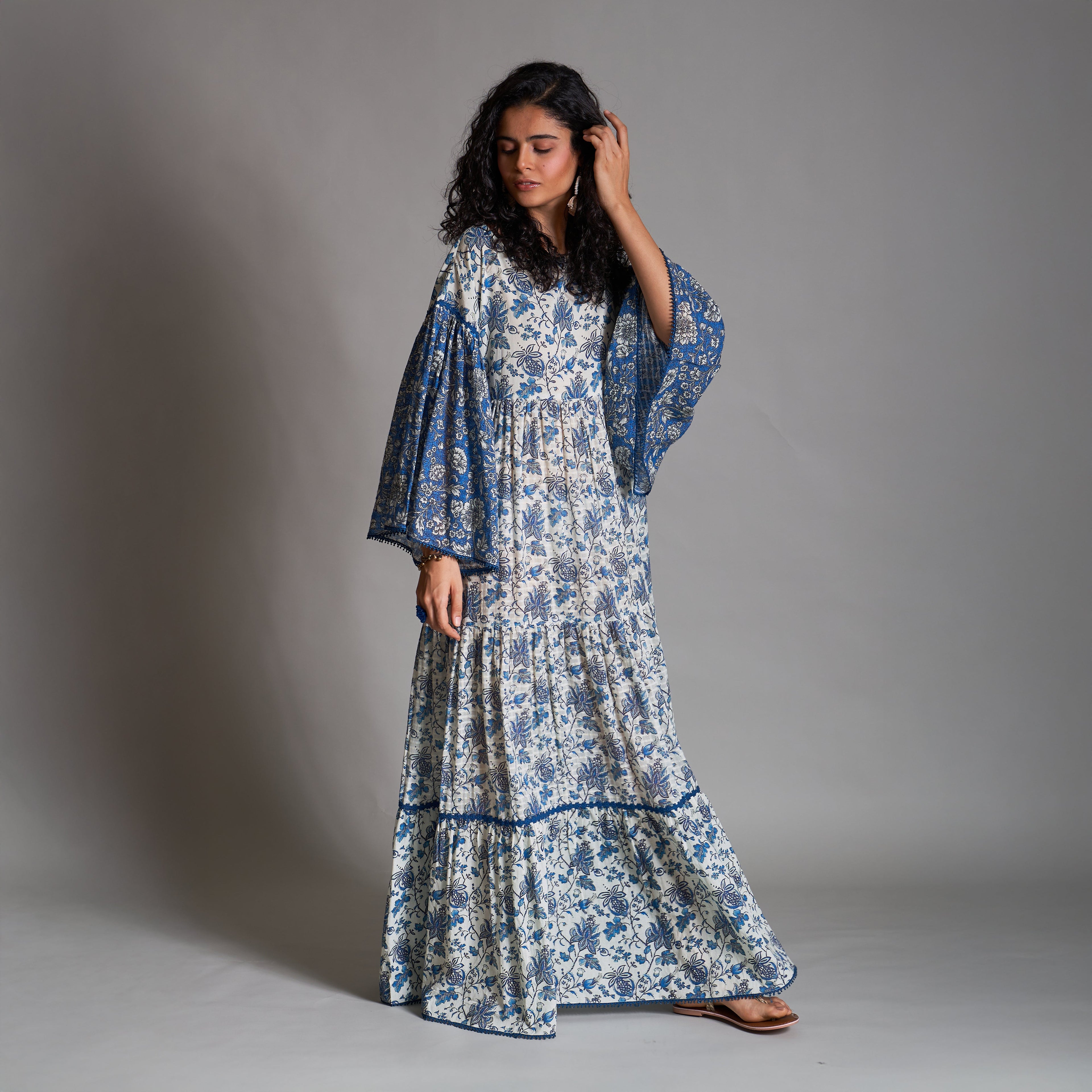 Liala Smock Tiered Two Tone Dress