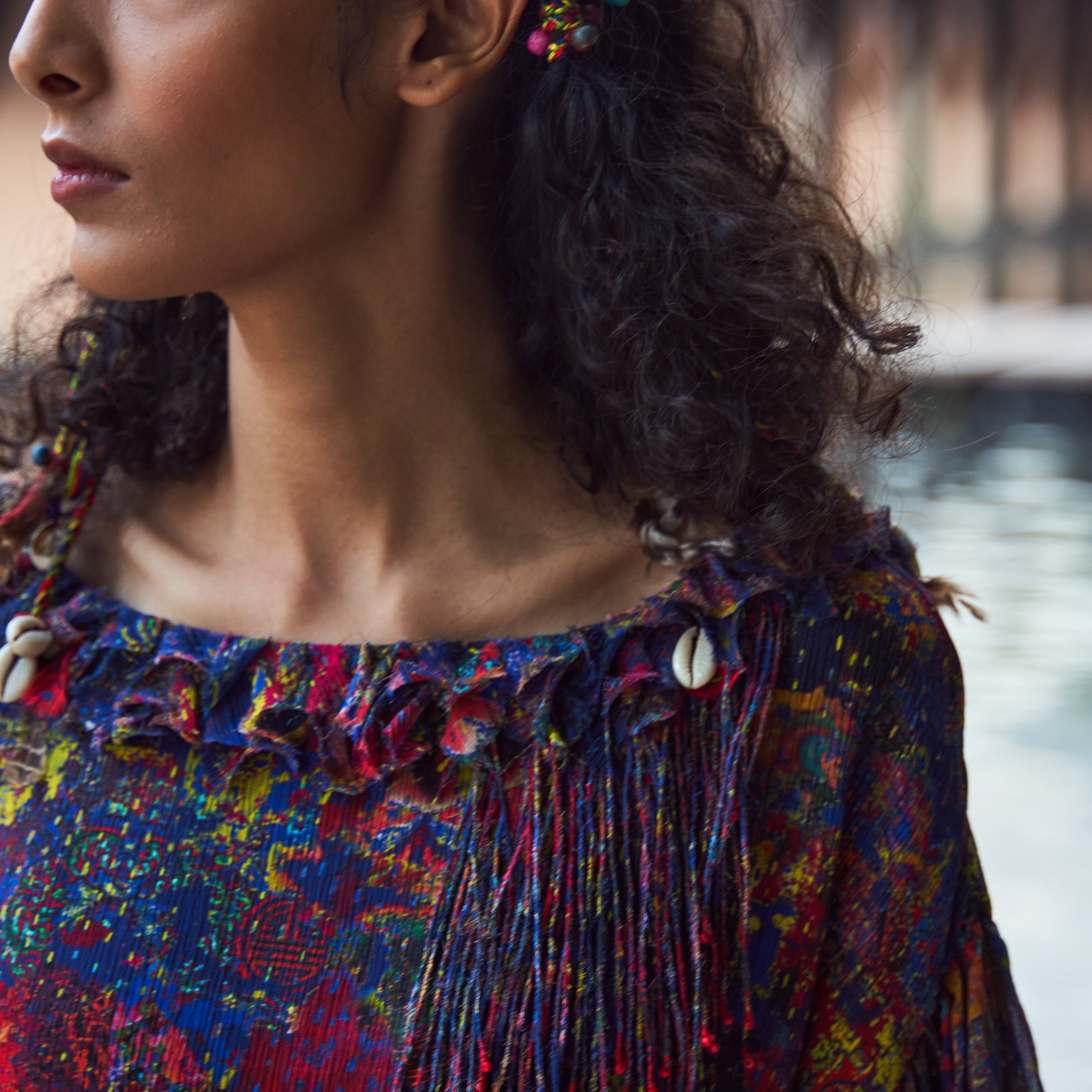 Nidra Peasant Tiered Dress