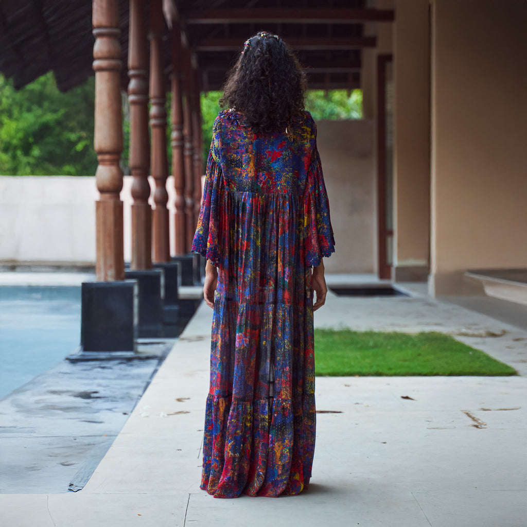 Nidra Peasant Tiered Dress