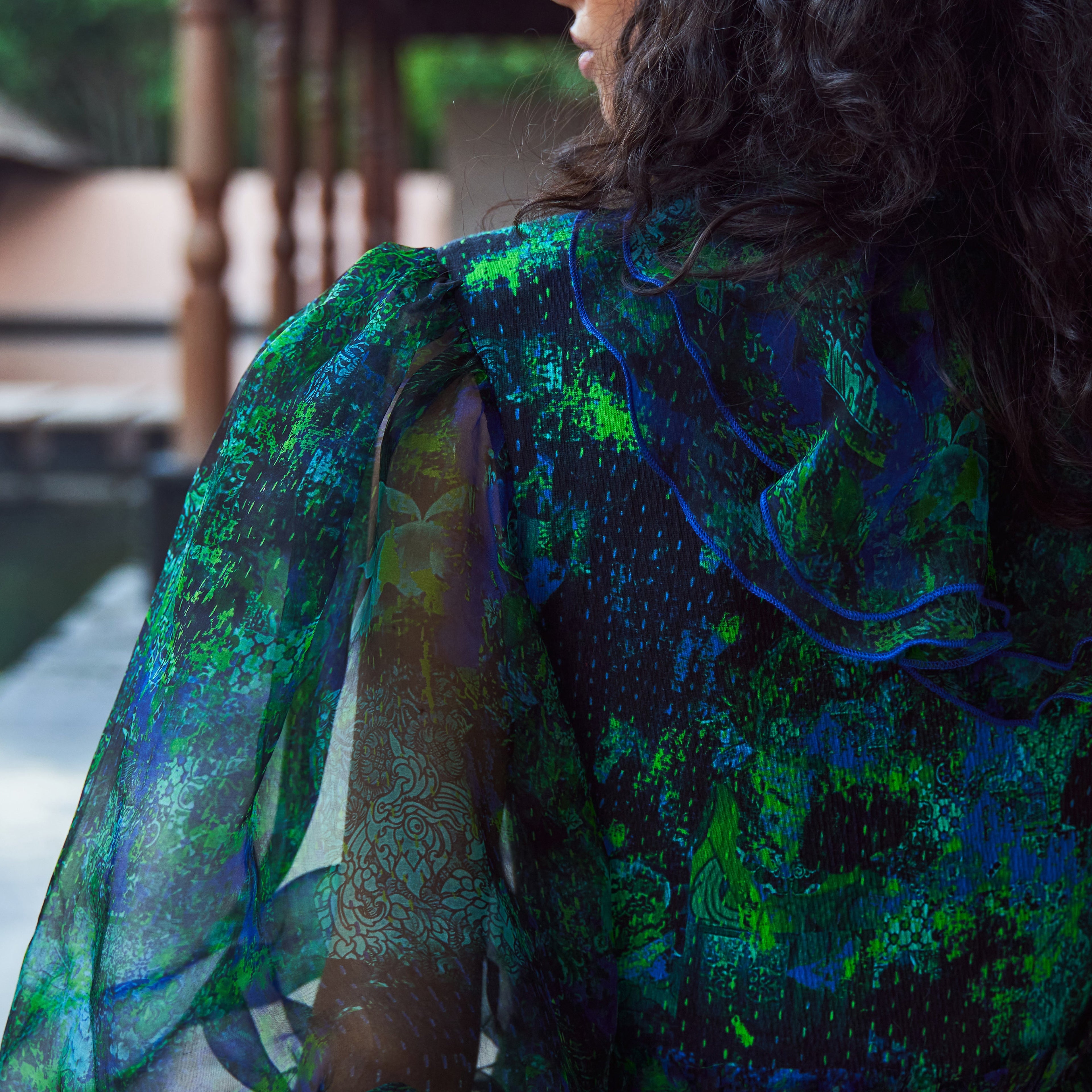 Krishi Cascade Tiered Dress