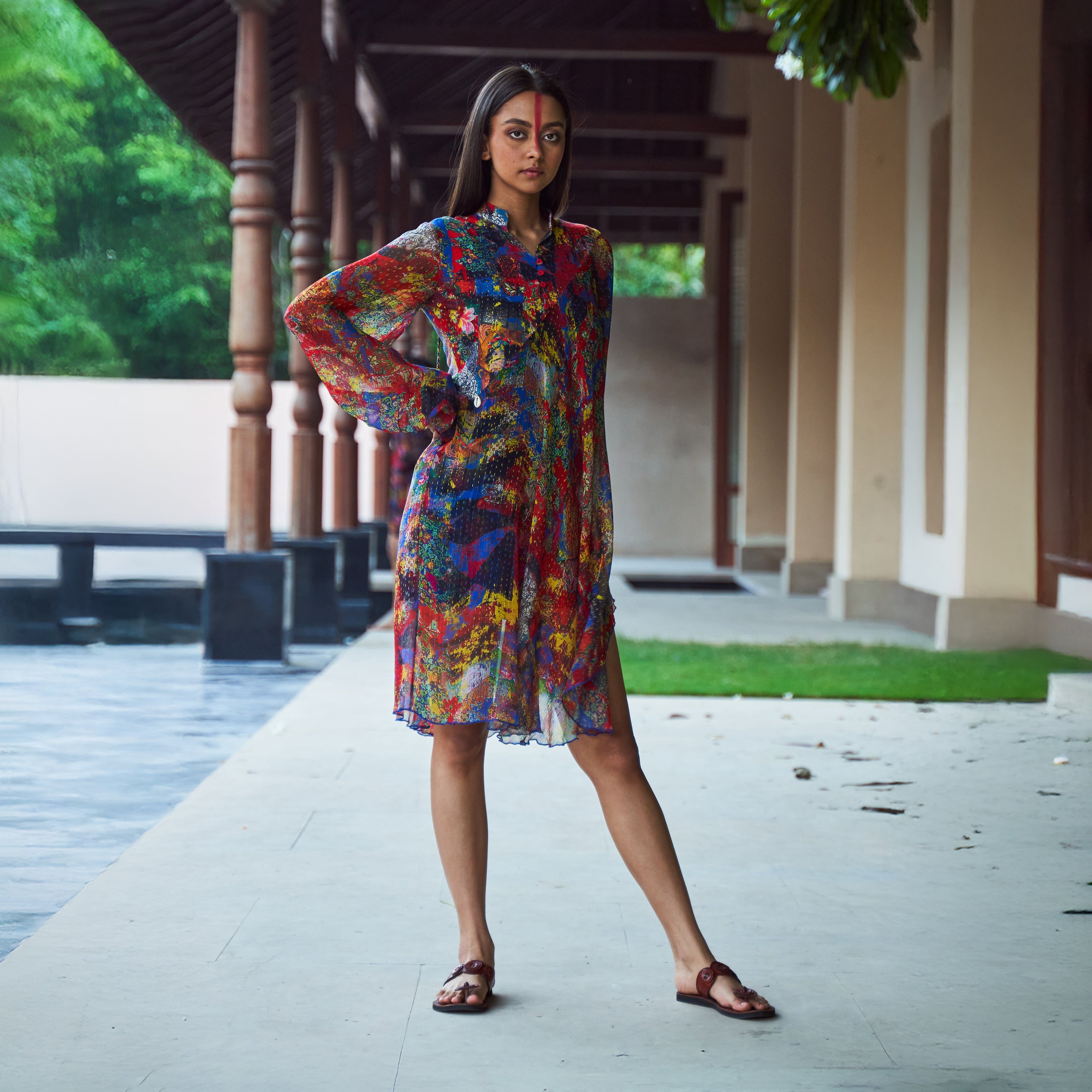 Lina Draped Asymmetric Tunic