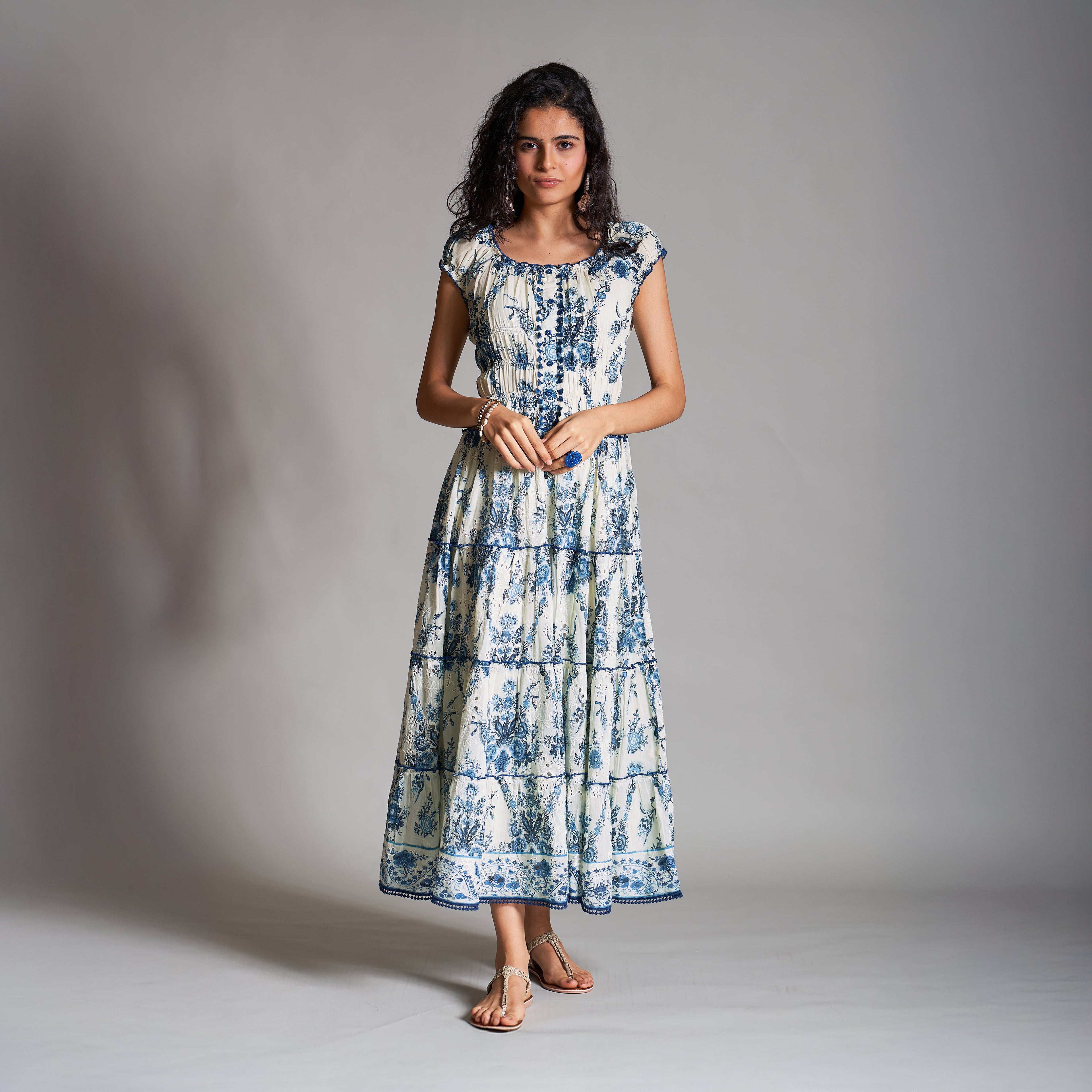 Mia Peasant Tiered Dress