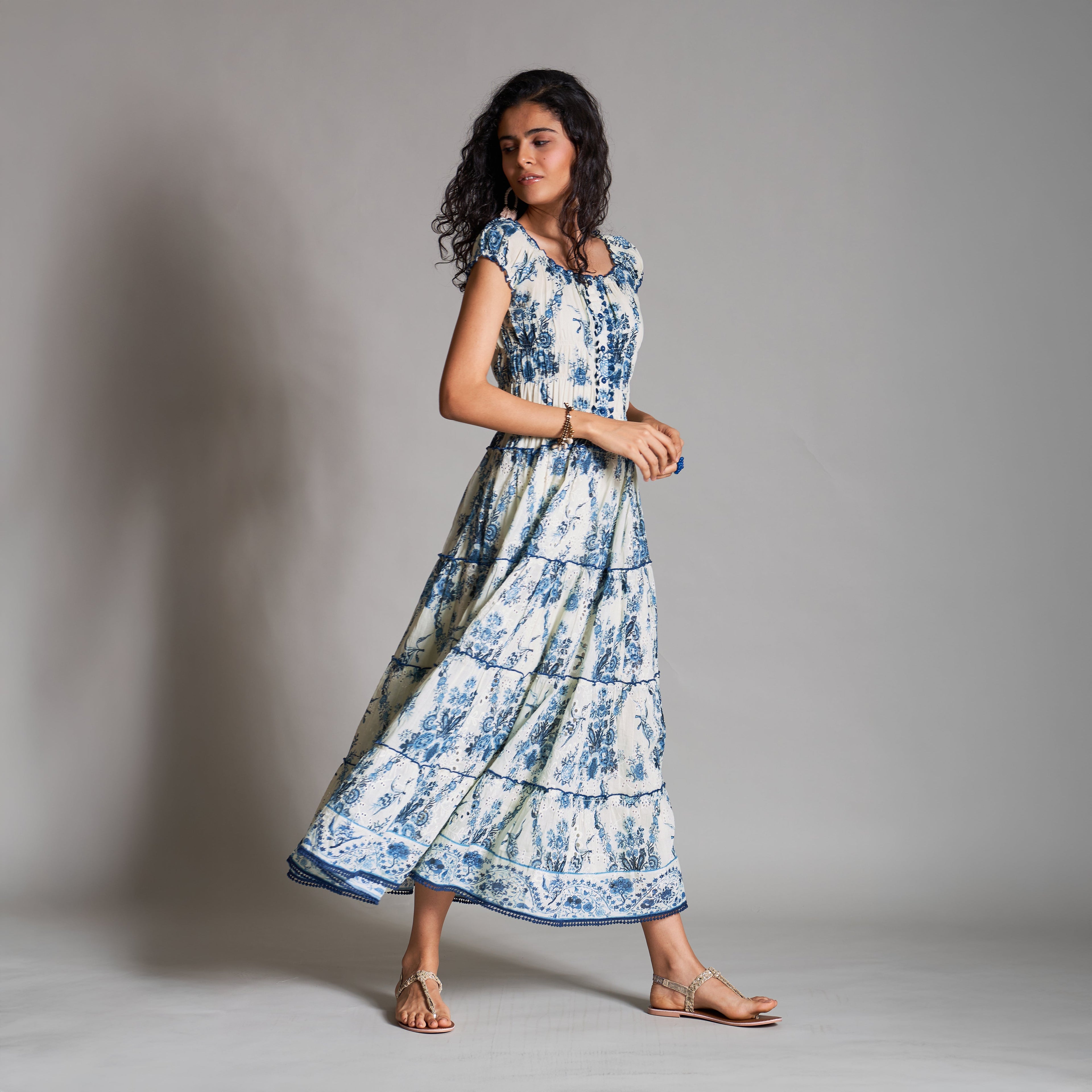 Mia Peasant Tiered Dress