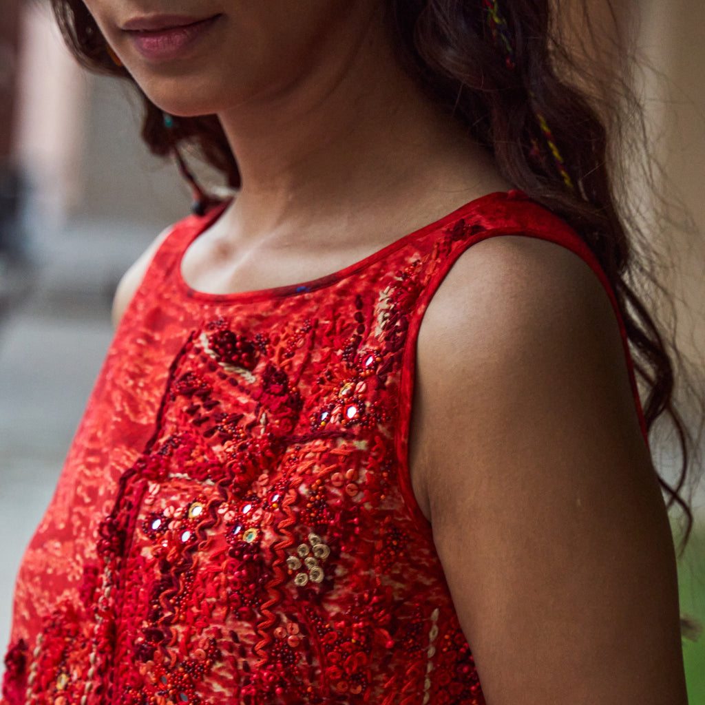 Aahana Peasant Dress