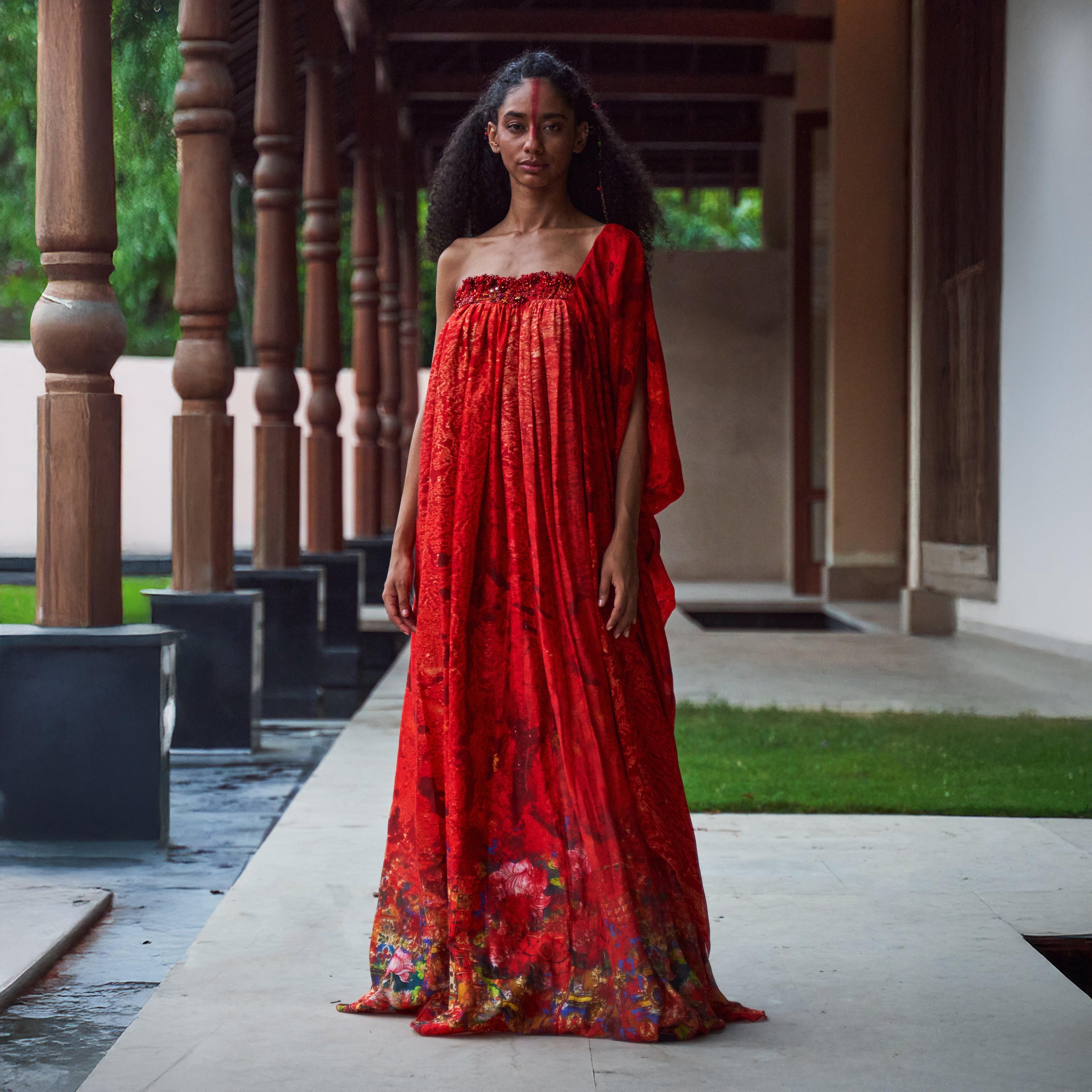 Siya Bustier Draped Dress