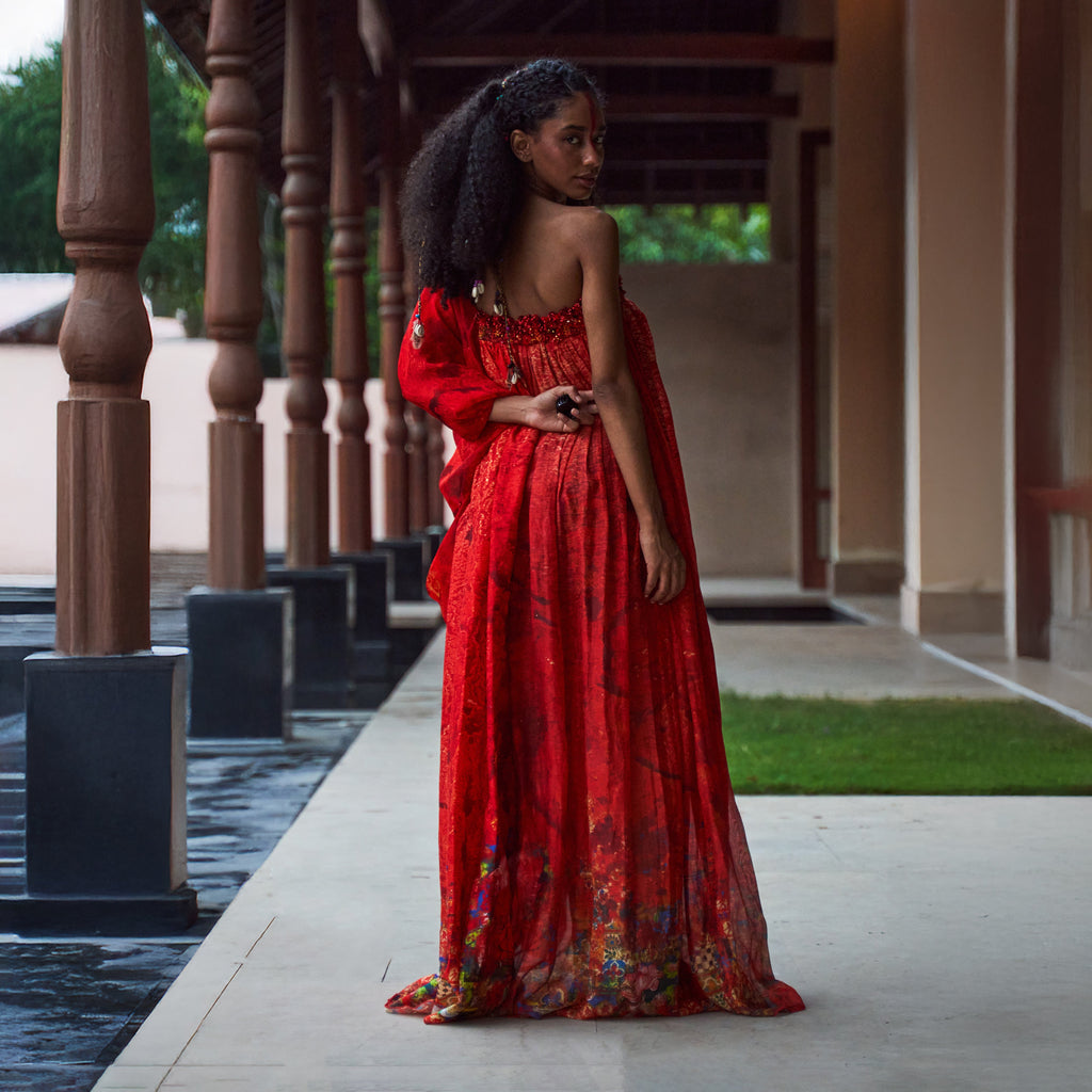 Siya Bustier Draped Dress