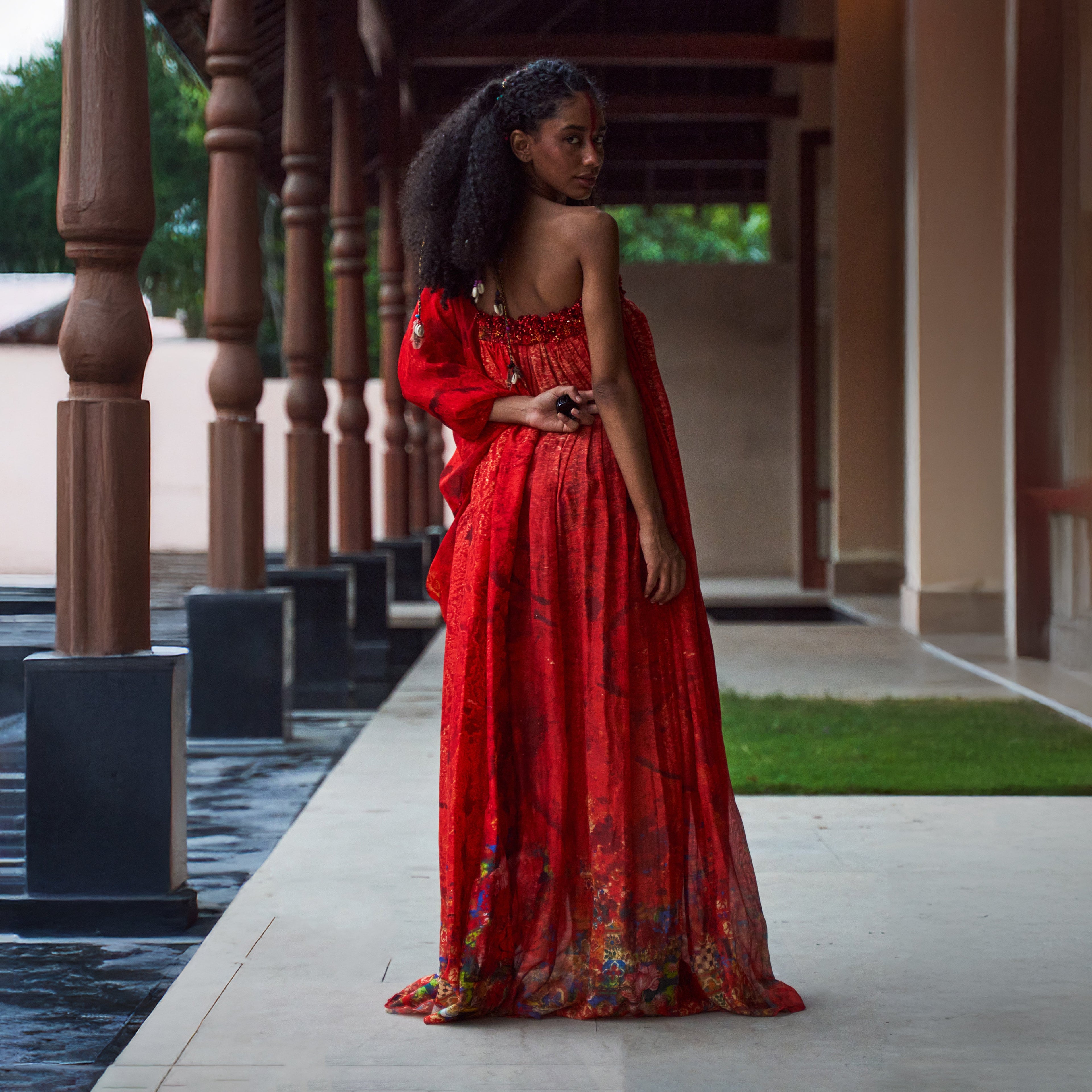 Siya Bustier Draped Dress