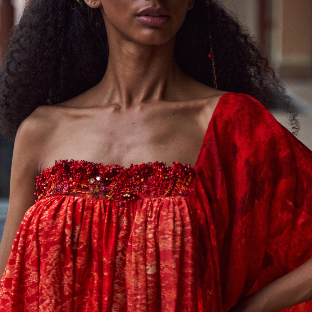 Siya Bustier Draped Dress