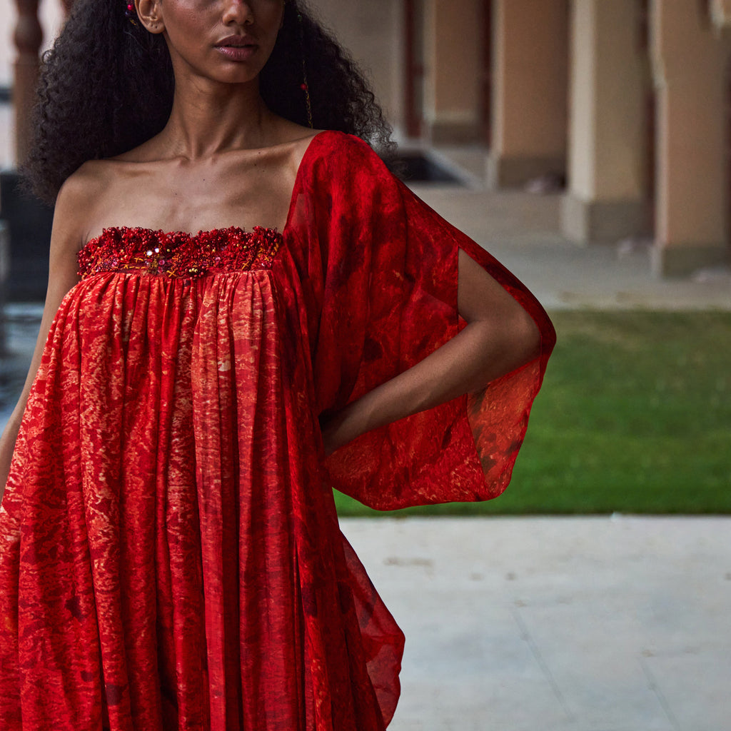 Siya Bustier Draped Dress