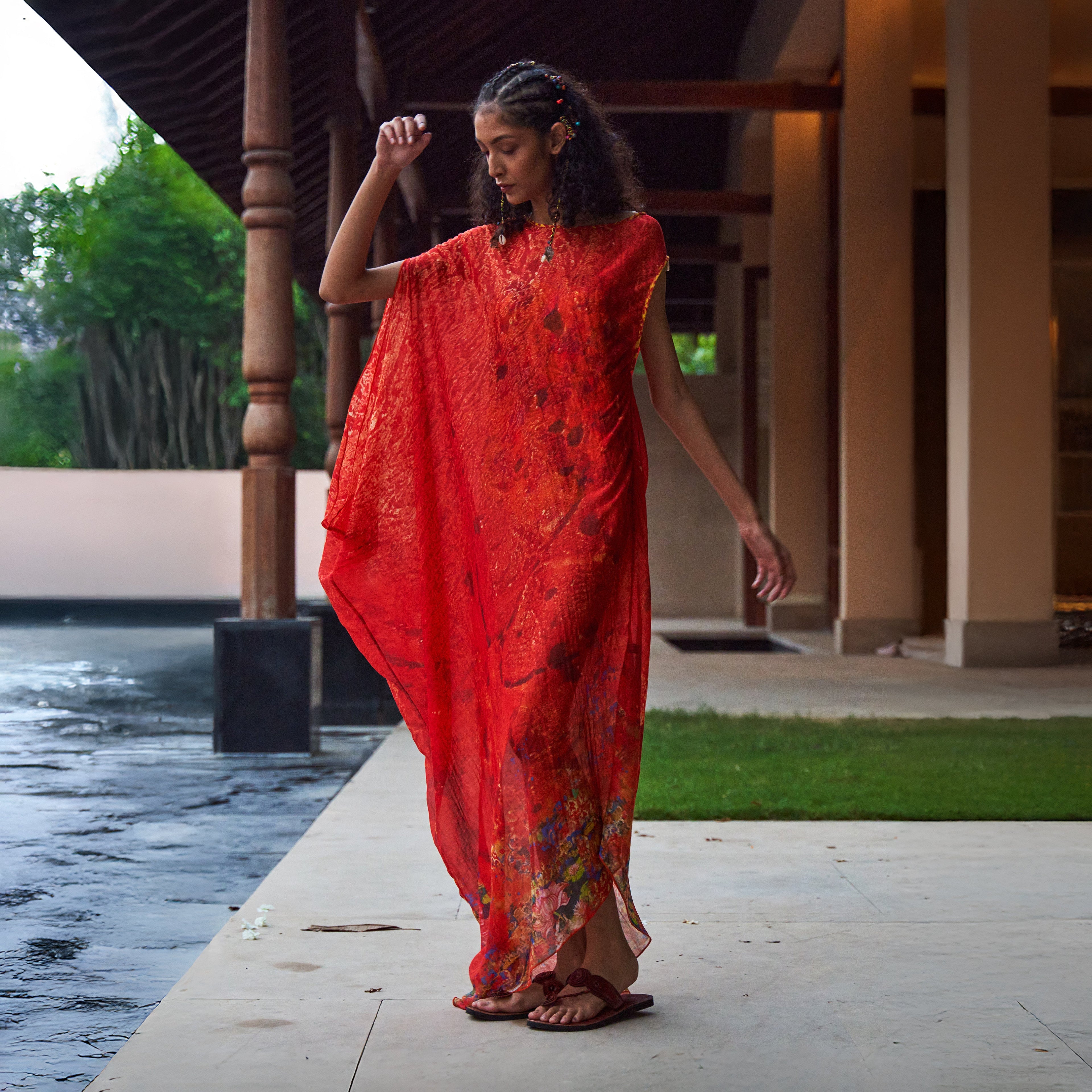 Anisha Asymmetric Draped Dress