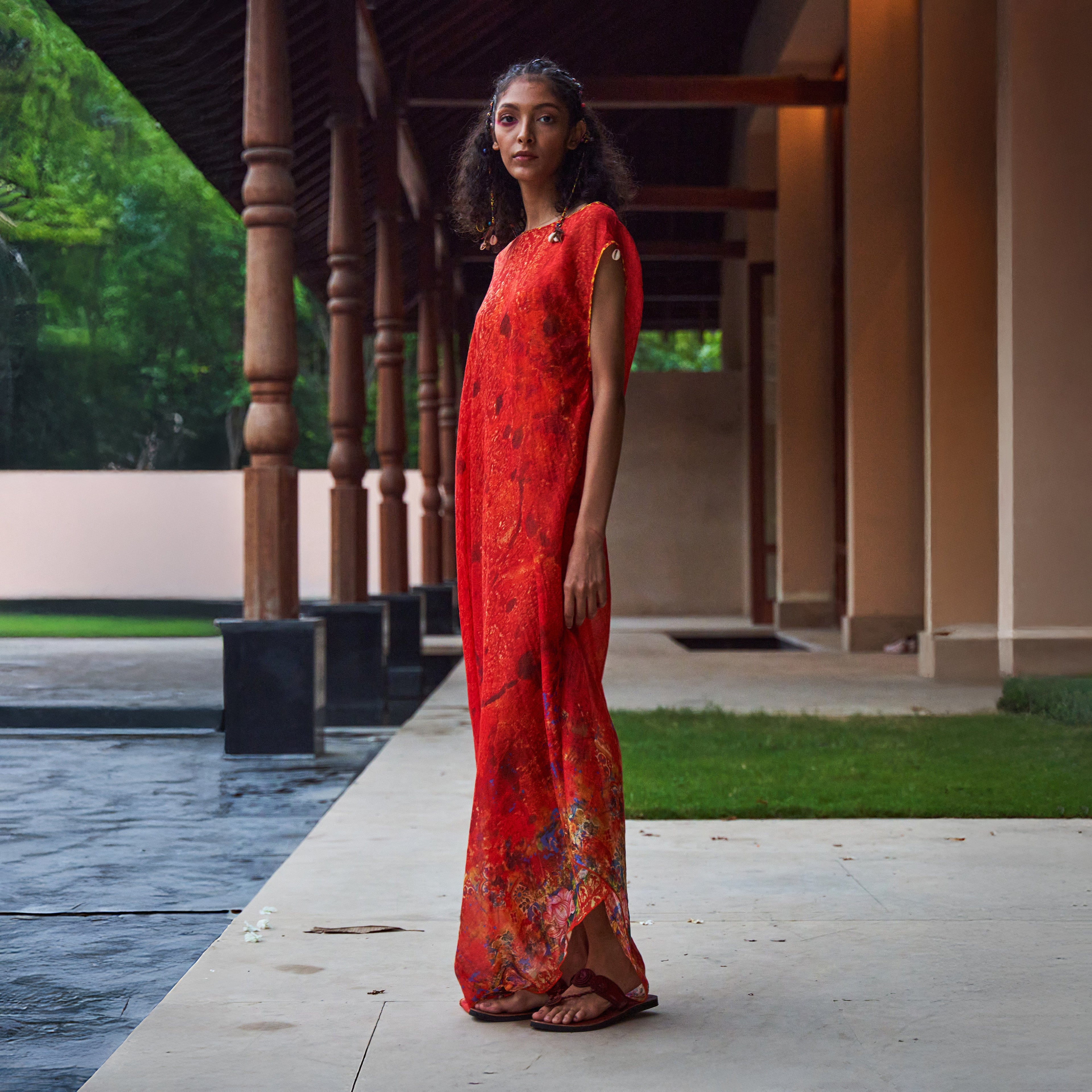 Anisha Asymmetric Draped Dress