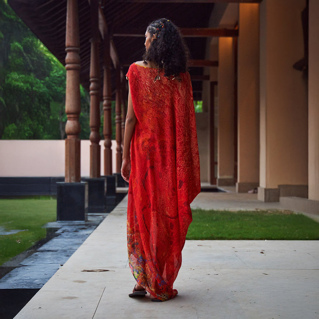 Anisha Asymmetric Draped Dress