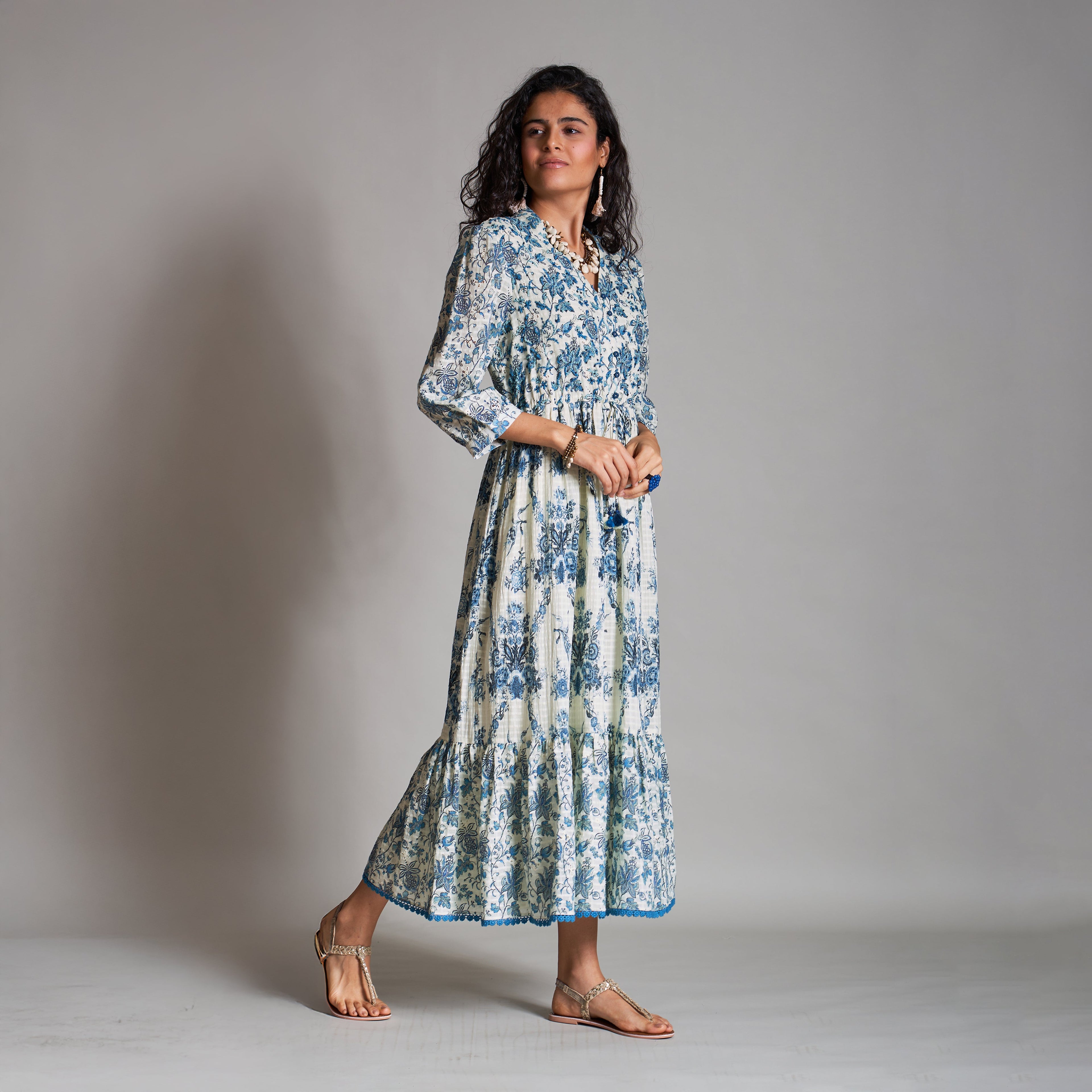 Alice Button Down Tiered Dress