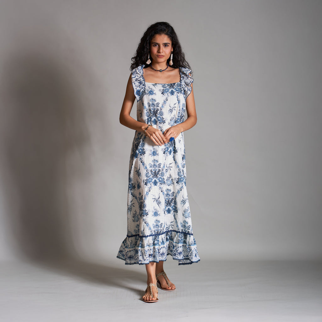 Violet Tiered Beach Sundress