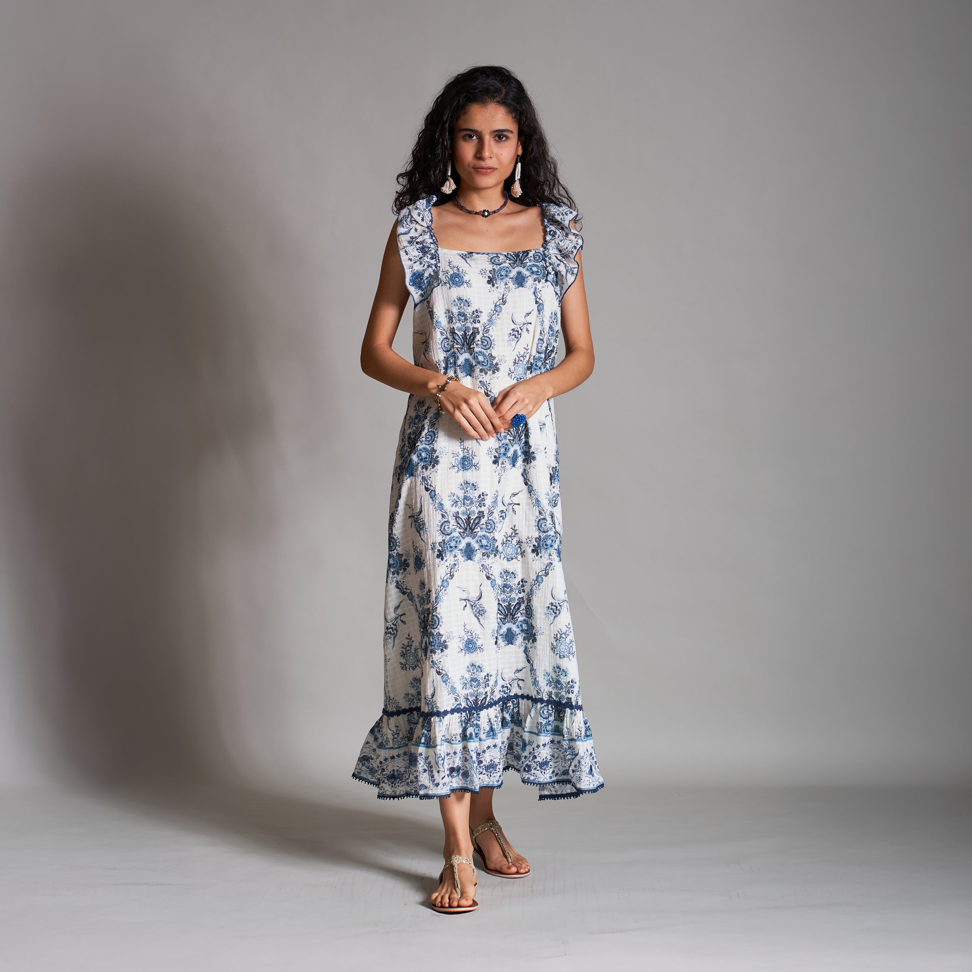 Violet Tiered Beach Sundress