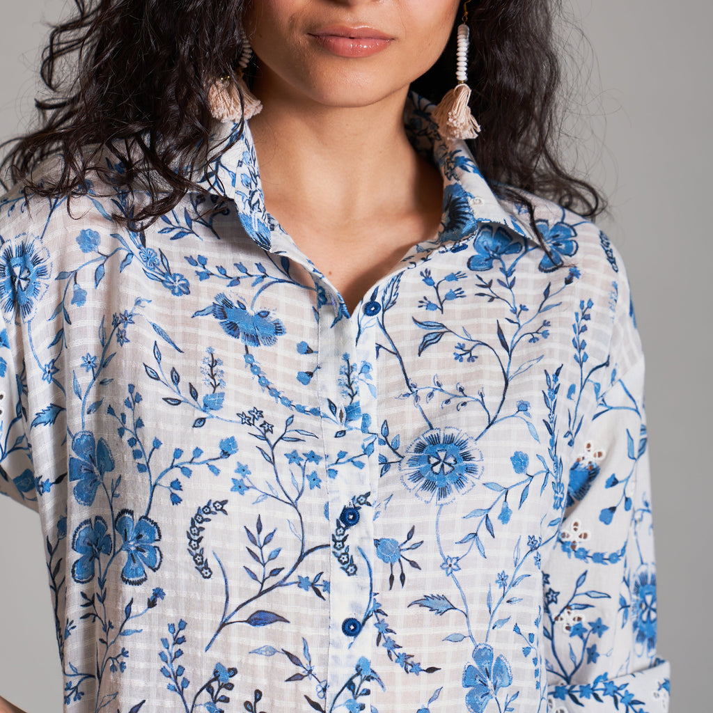 Vama Button Down Shirt Dress