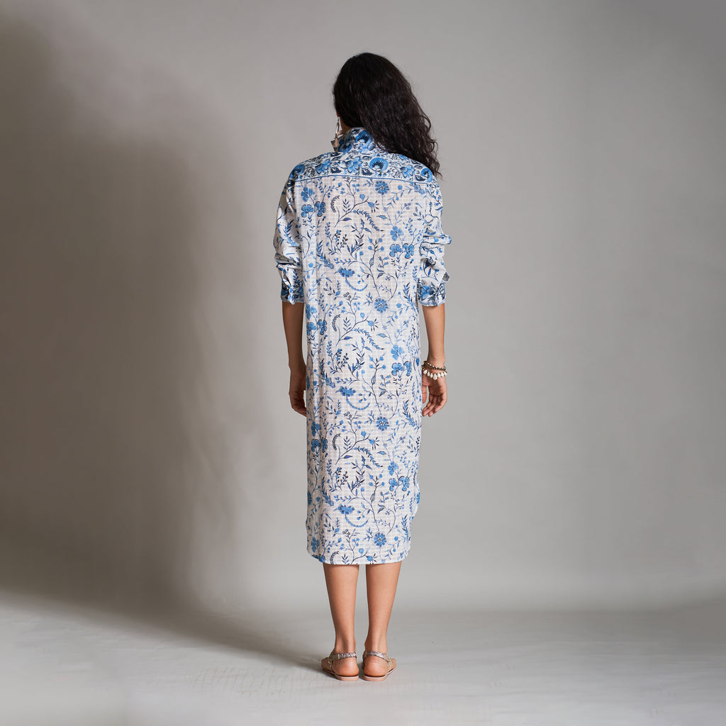 Vama Button Down Shirt Dress