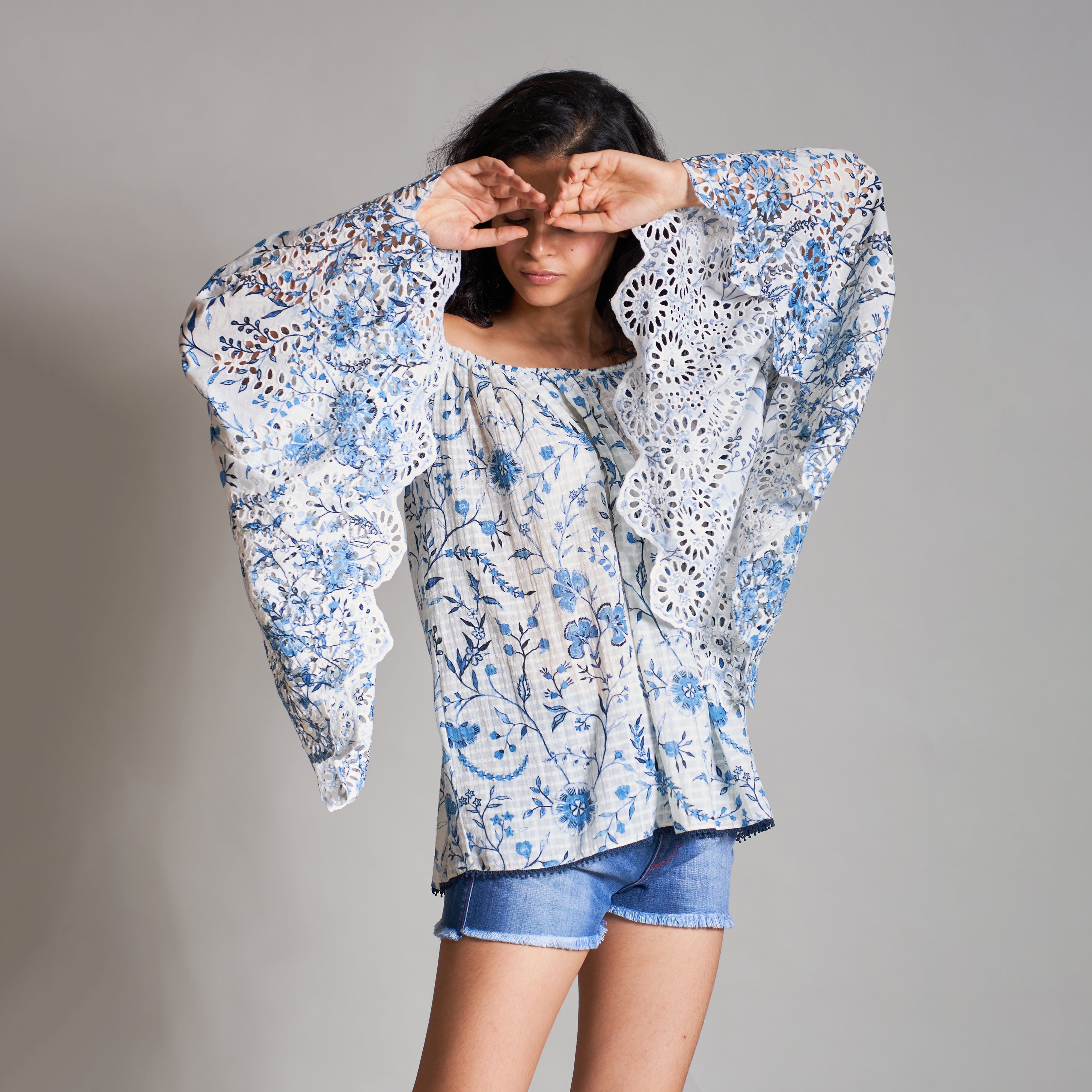 Lucille Off-Shoulder Peasant Blouse