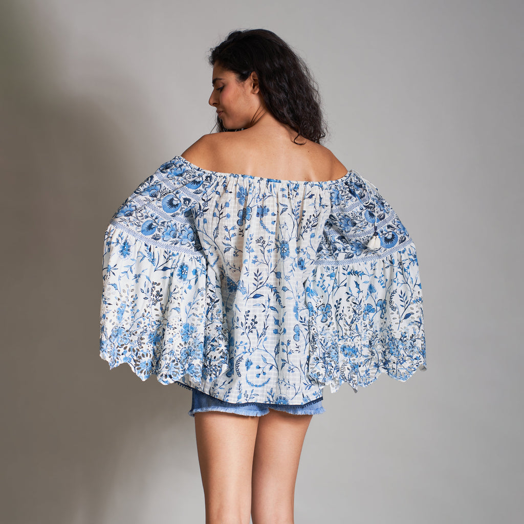 Lucille Off-Shoulder Peasant Blouse