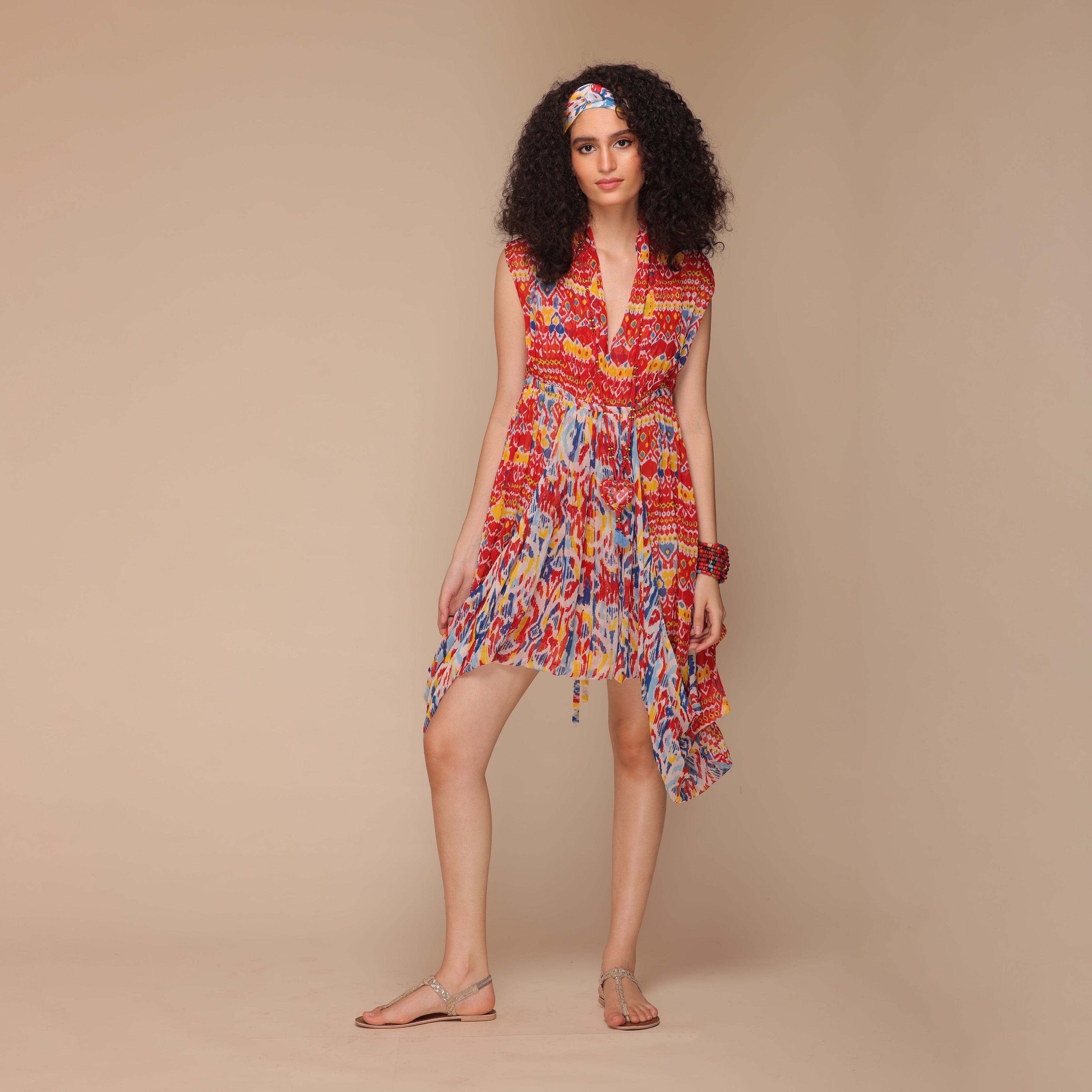 Rosalyn Draped Tie-back Dress