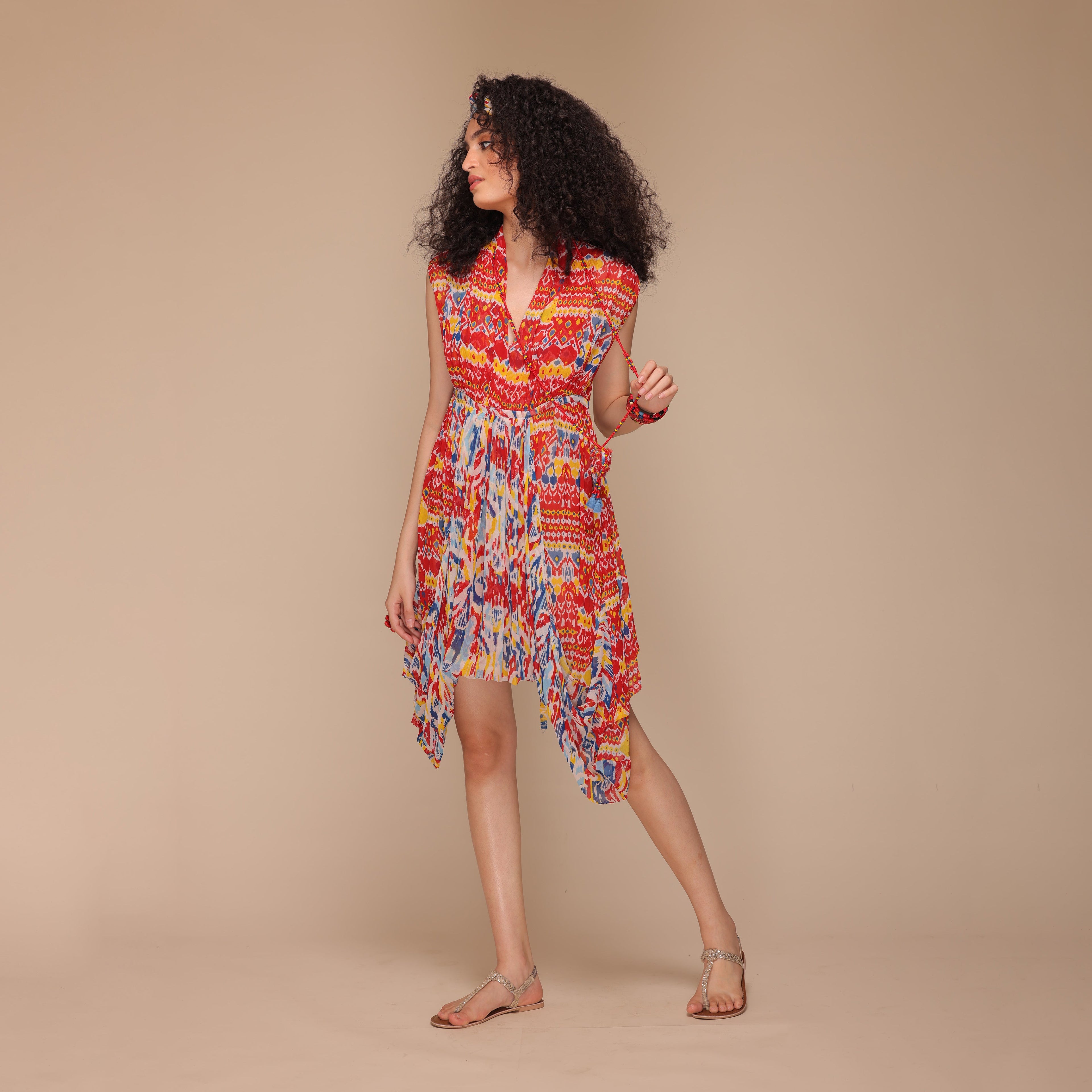 Rosalyn Draped Tie-back Dress