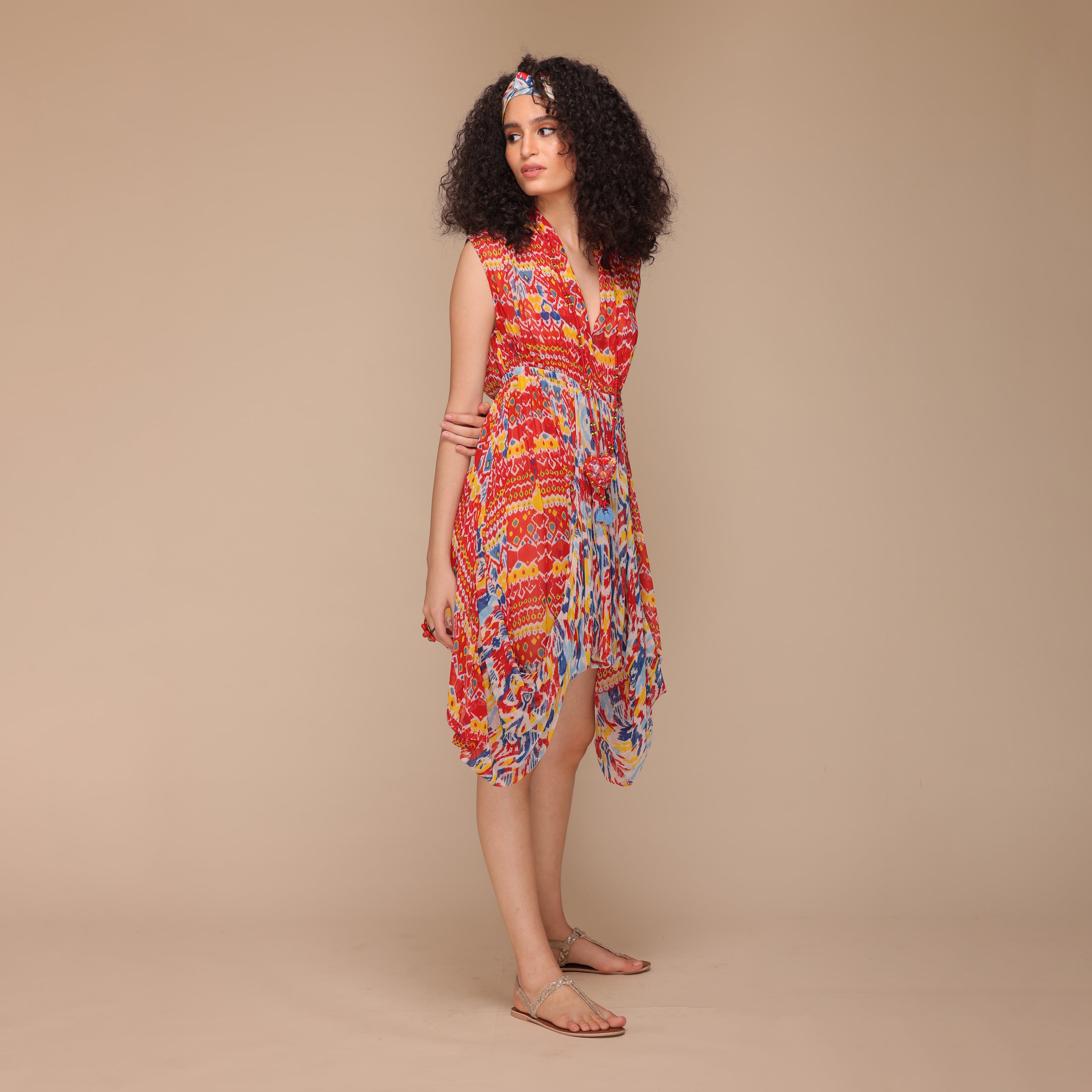 Rosalyn Draped Tie-back Dress